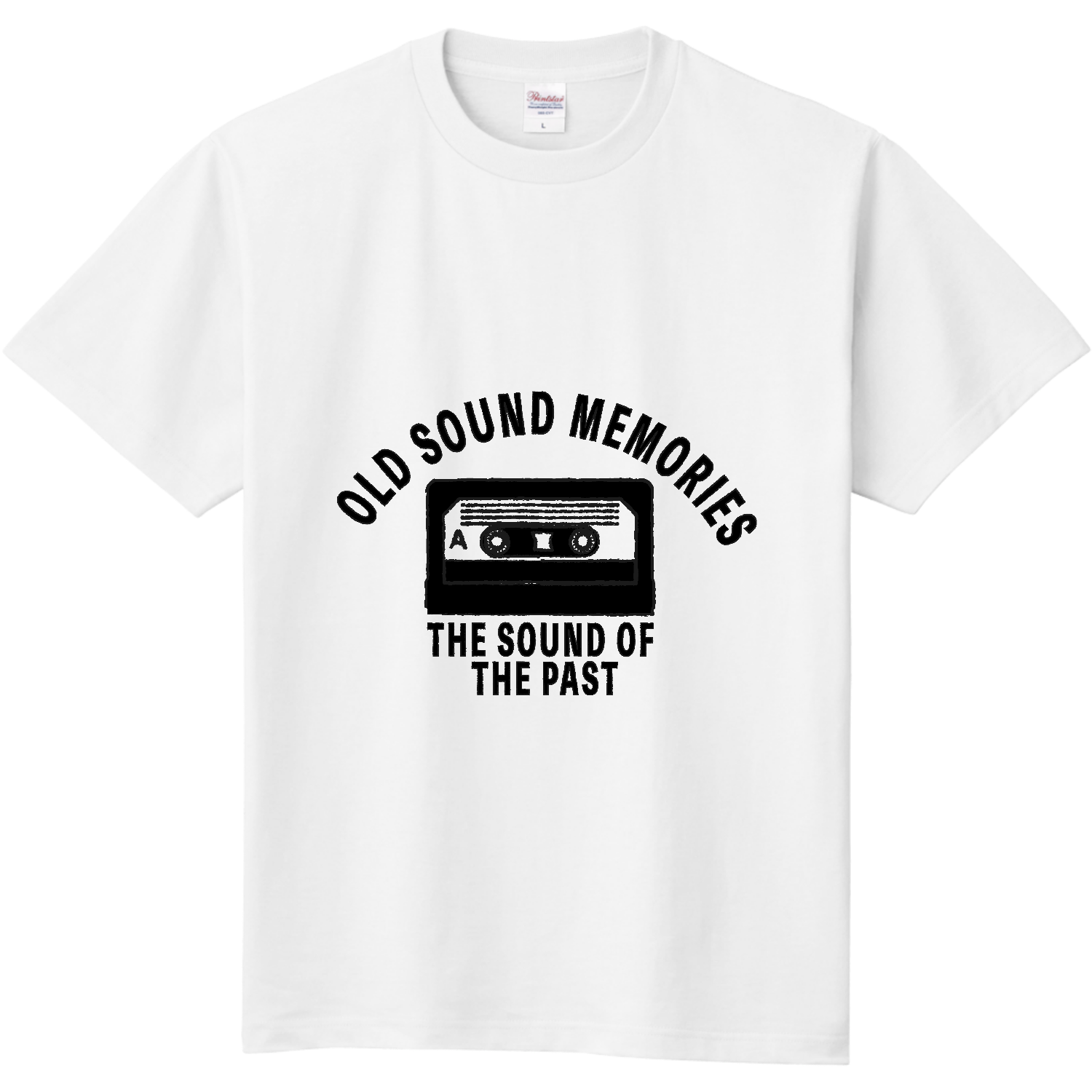 レトロカセットテープのロゴ 定番Ｔシャツ