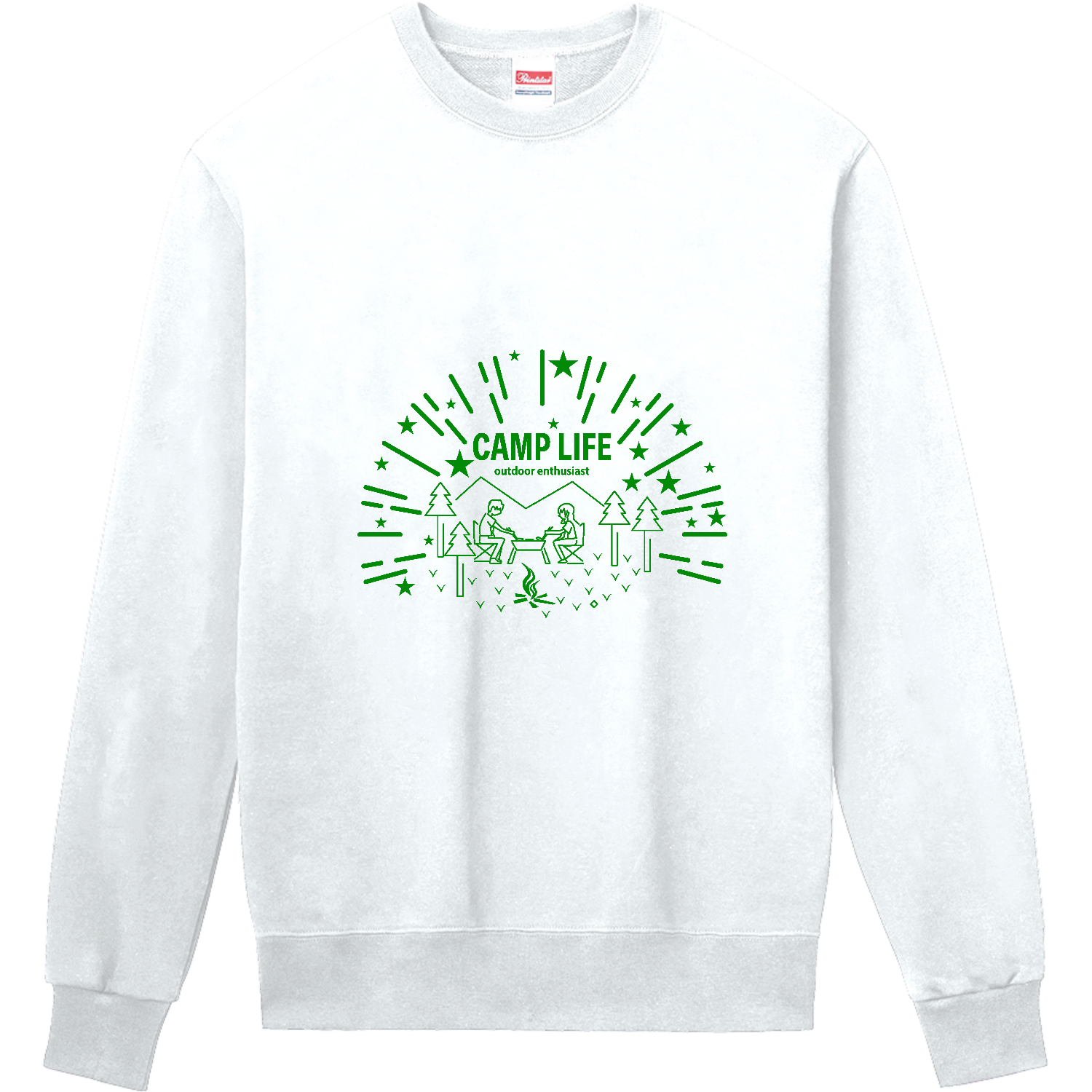 キャンプライフ - 線画アート 定番スウェット