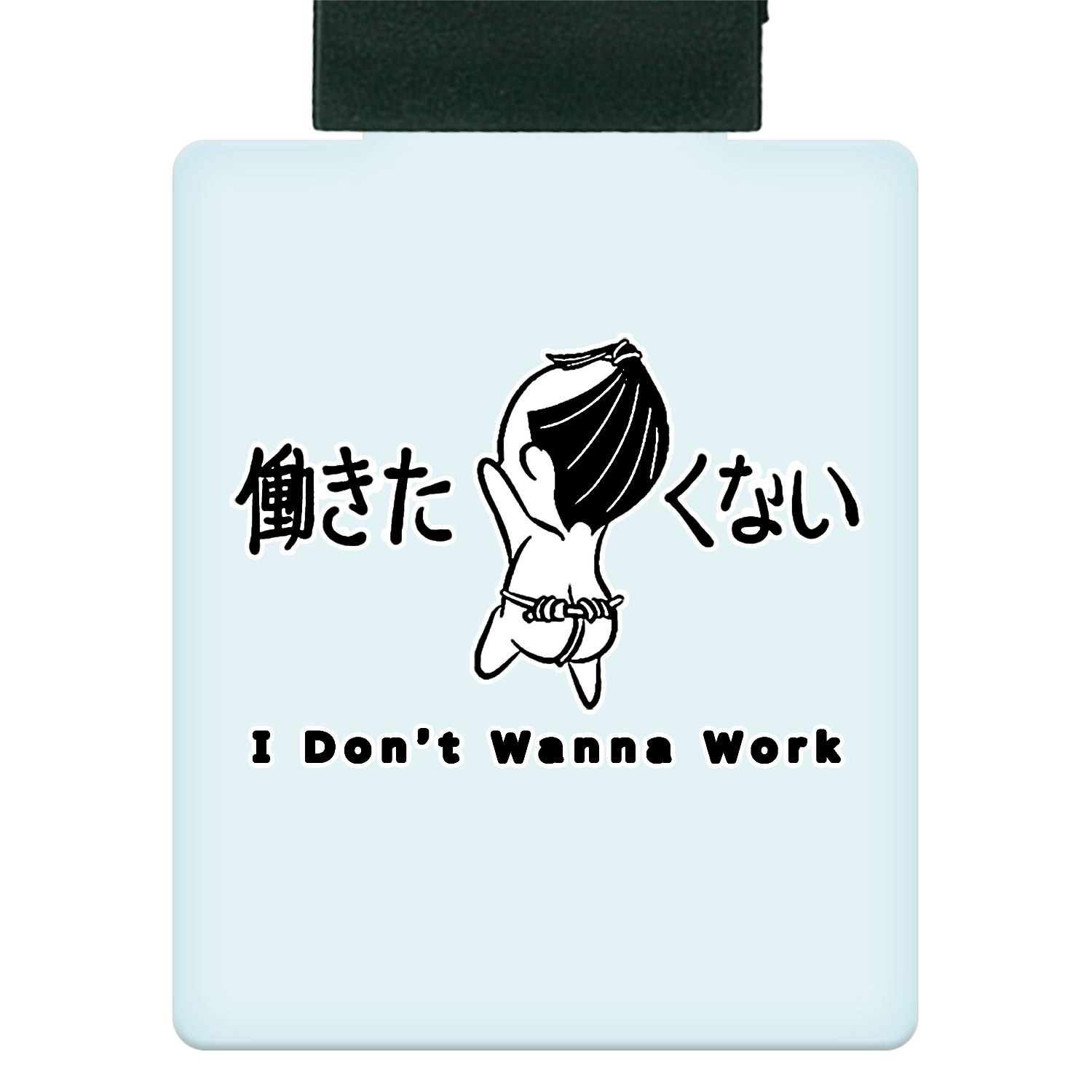 働きたくない侍 ライティングキーホルダー(四角)
