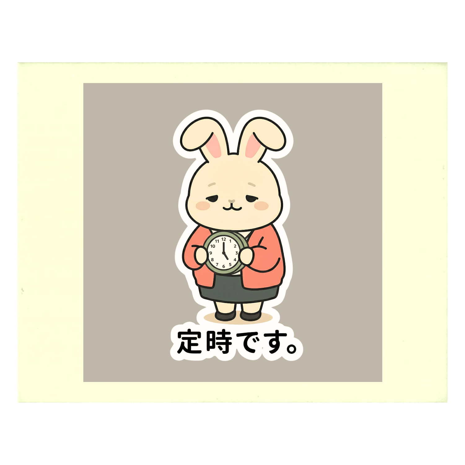 定時です。｜仕事を終わらせるためのスイッチうさぎ マルチメモ（M）