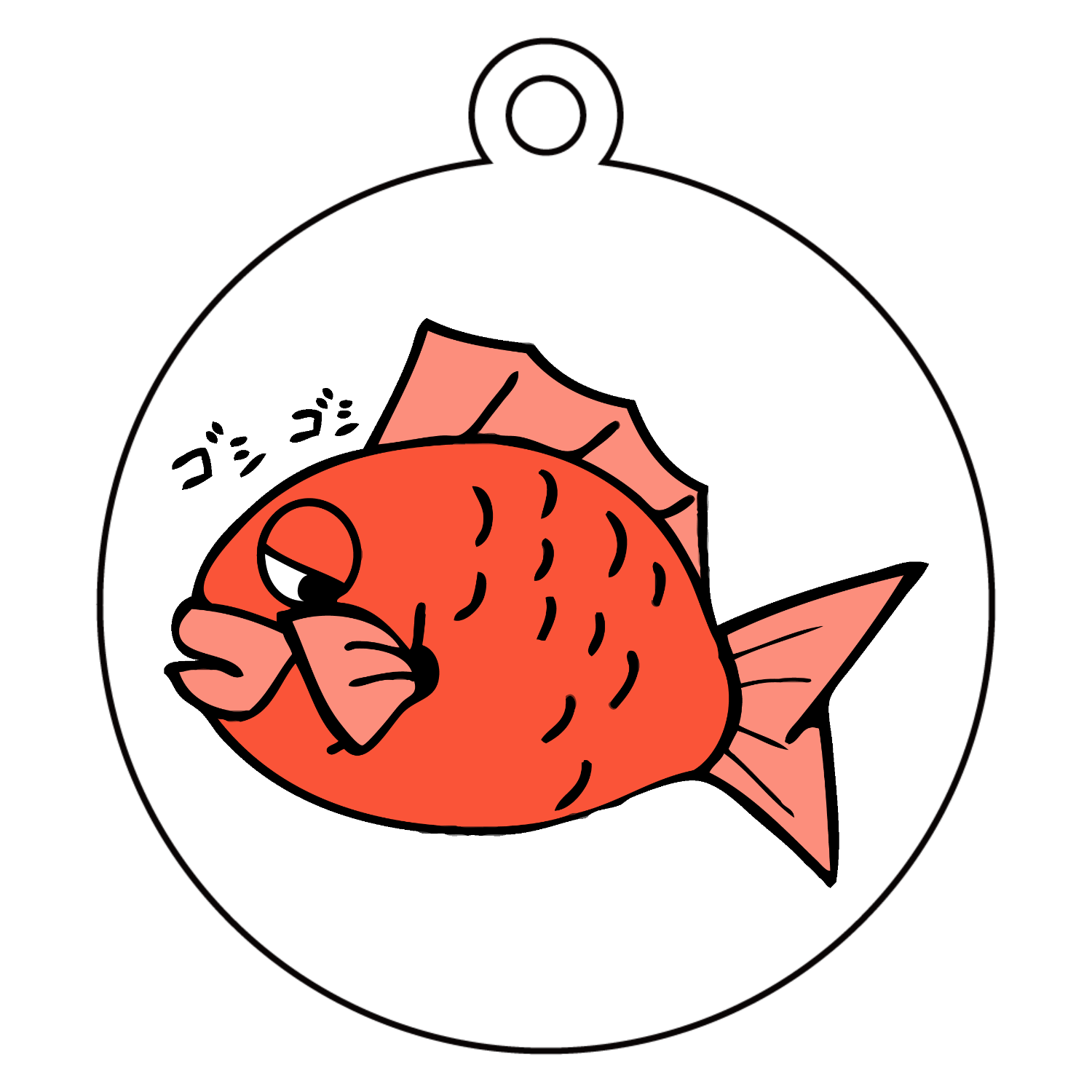 可愛いサメのドット絵アクリルブロック (100 x 100mm)の商品購入ページ