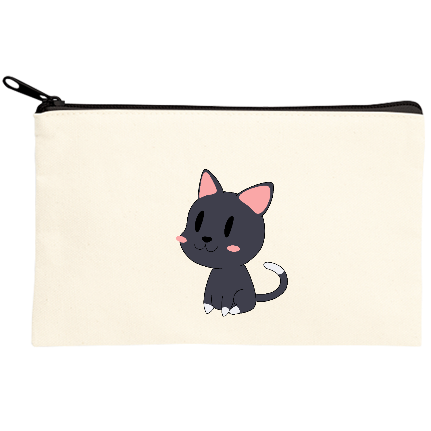 ねこさんキャンバスポーチ(S)【白プリント有】の商品購入ページ 