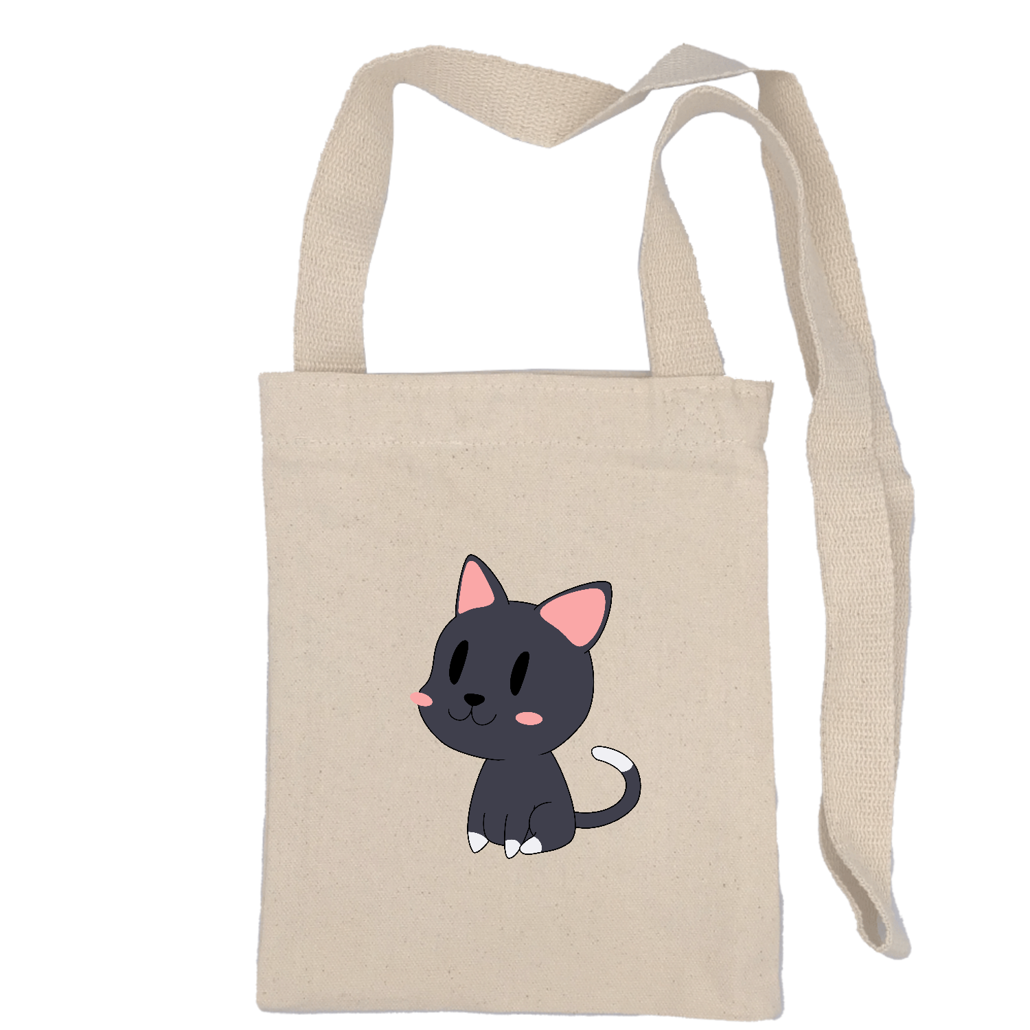 ねこさんオーガニックコットンキャンバスサコッシュの商品購入ページ