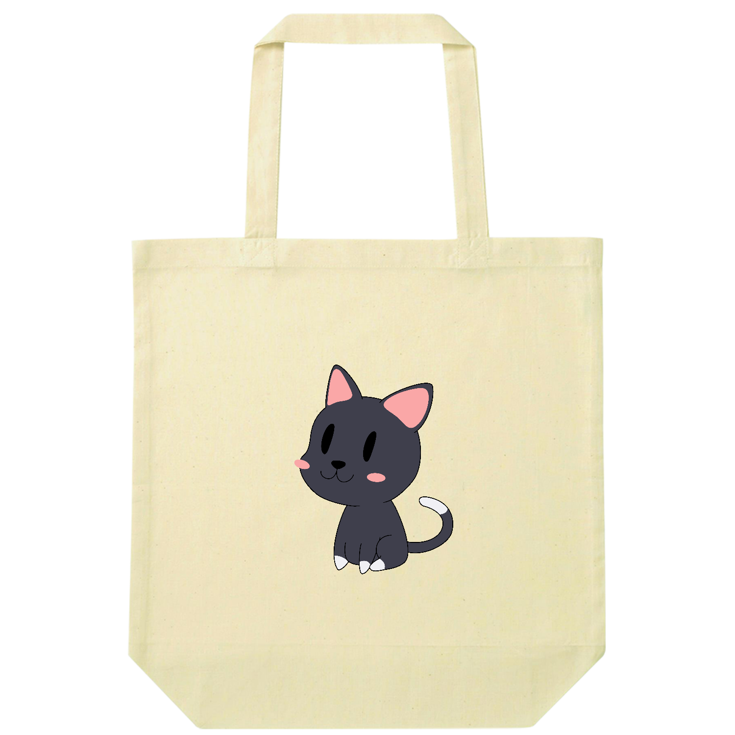 chibinyanco。 布バスケット バックインバック ねこ生地 ねこさんナチュラルコットンバッグの商品購入ページ｜クリエイターの