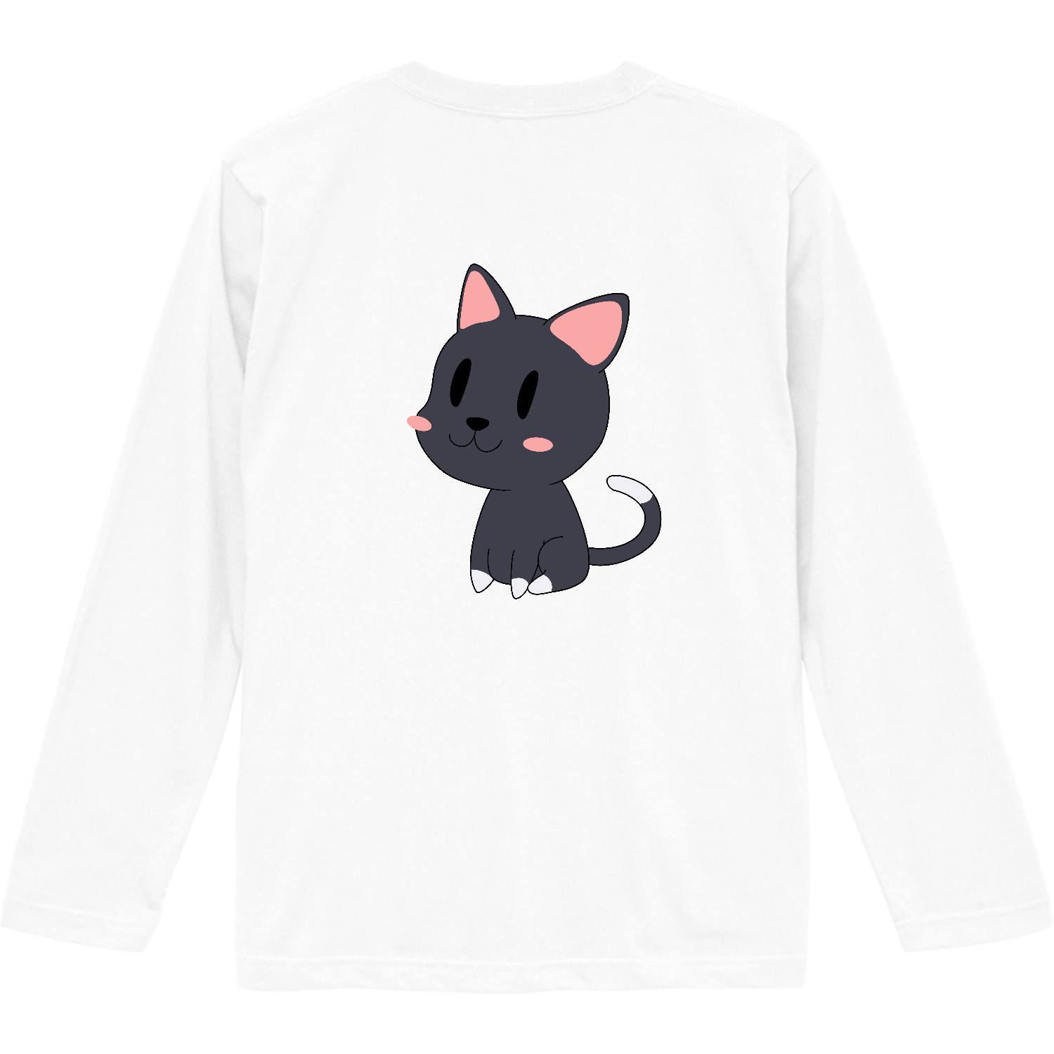 ねこさんロングスリーブTシャツの商品購入ページ｜クリエイターの