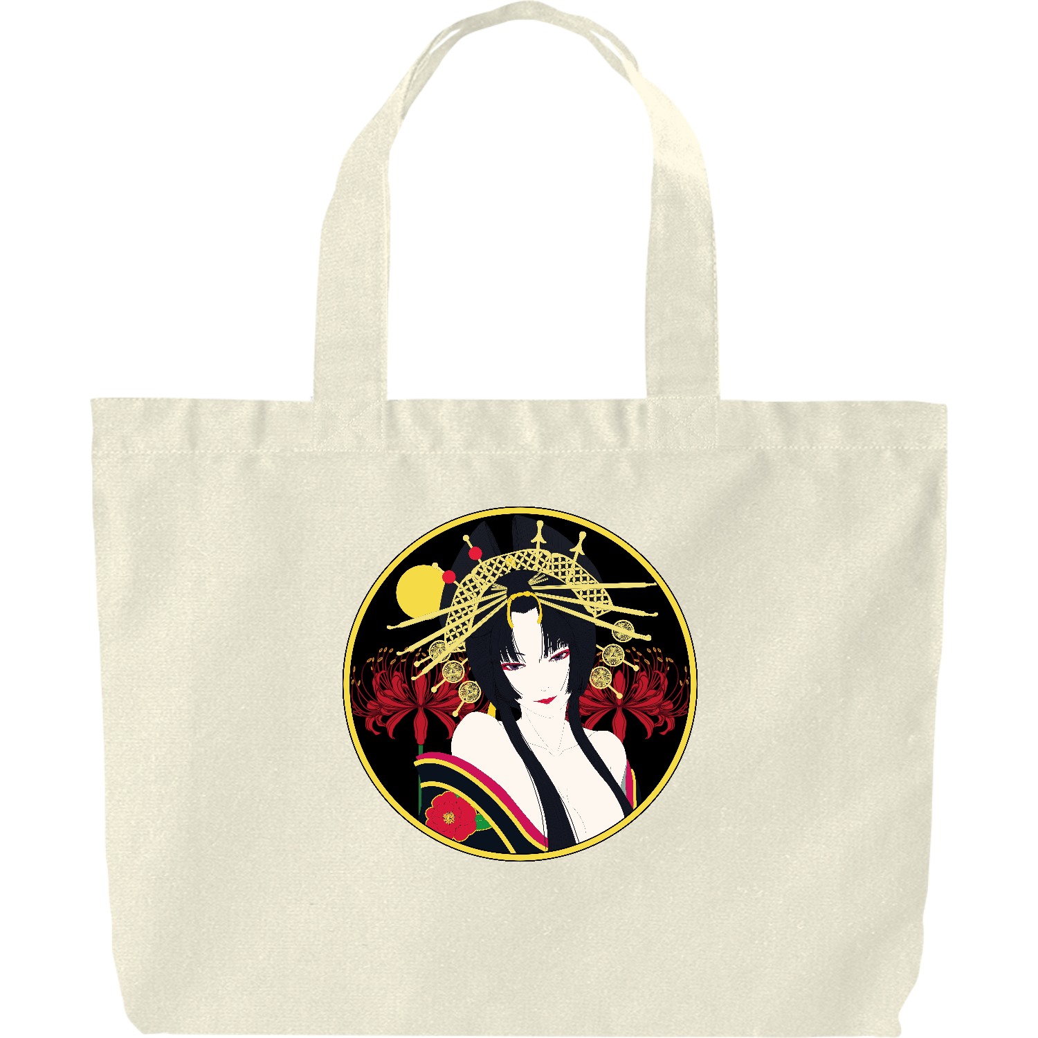 花魁 丸 ヘヴィーキャンバス トートバッグ（大）
