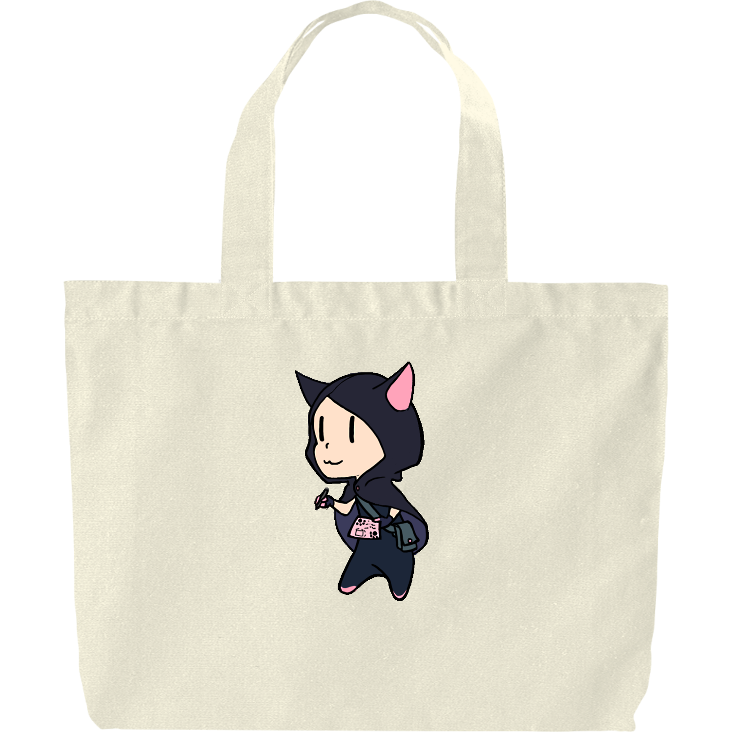 ちびクロ ヘヴィーキャンバス トートバッグ（大）