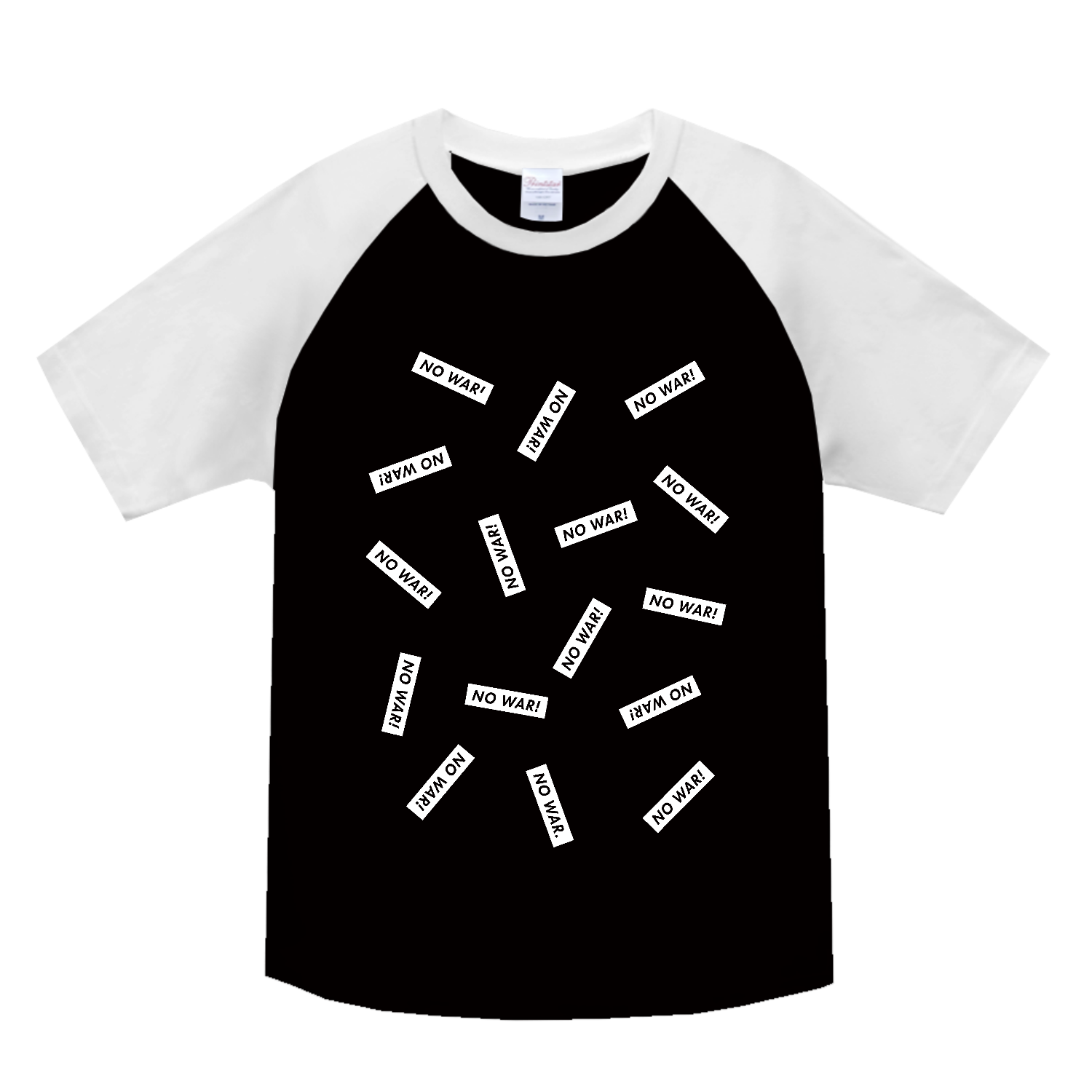 反戦 NO WAR! 7 ヘビーウェイトラグランＴシャツ