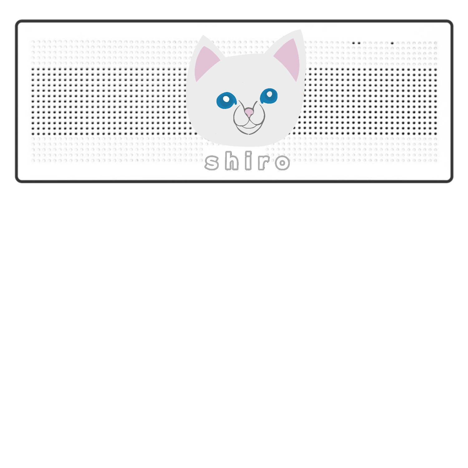 しろねこちゃんBluetoothスピーカー 表のみプリント1