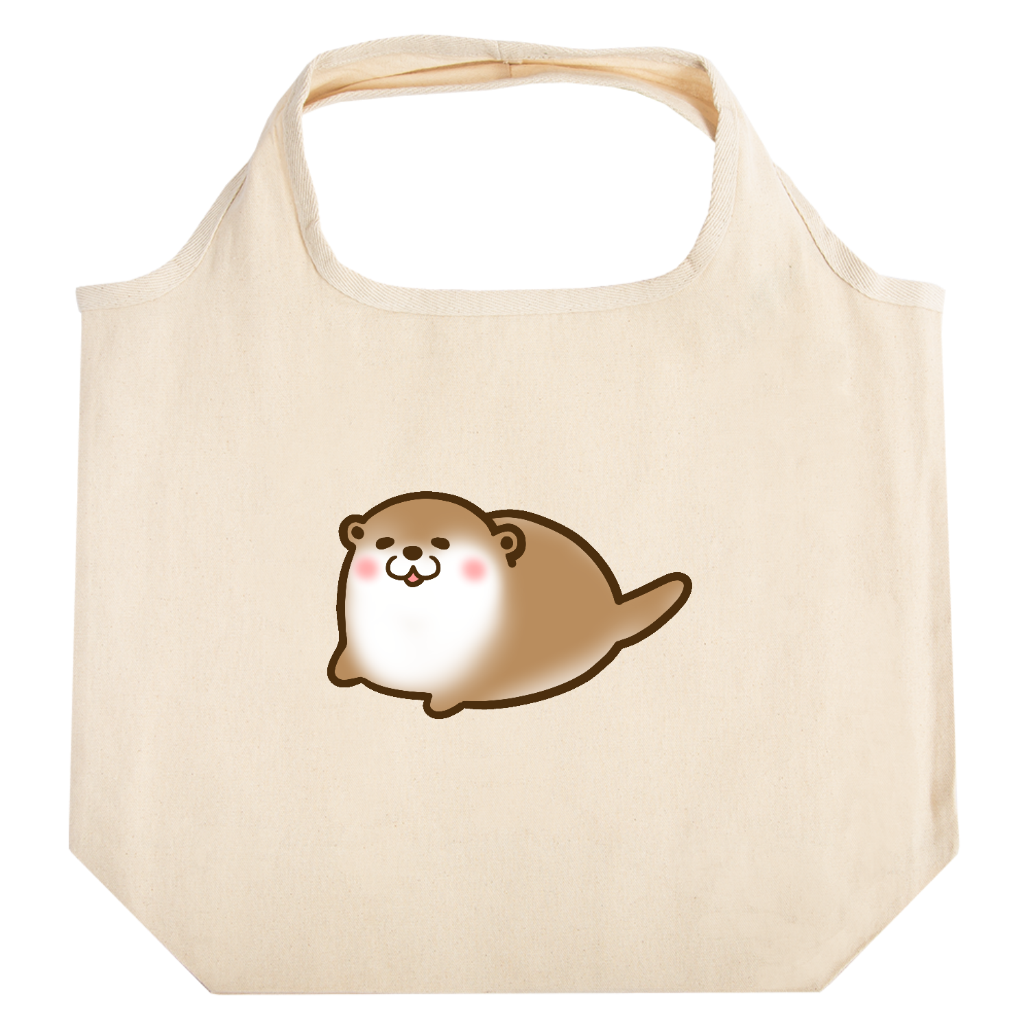 カワウソ たためるマルシェ【白プリントあり】
