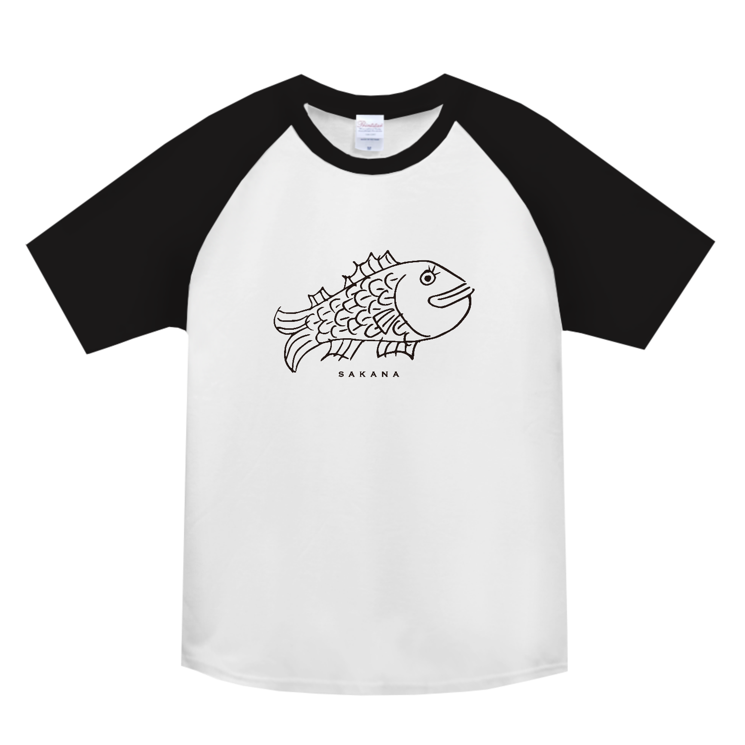 sakana・魚  1 ヘビーウェイトラグランＴシャツ