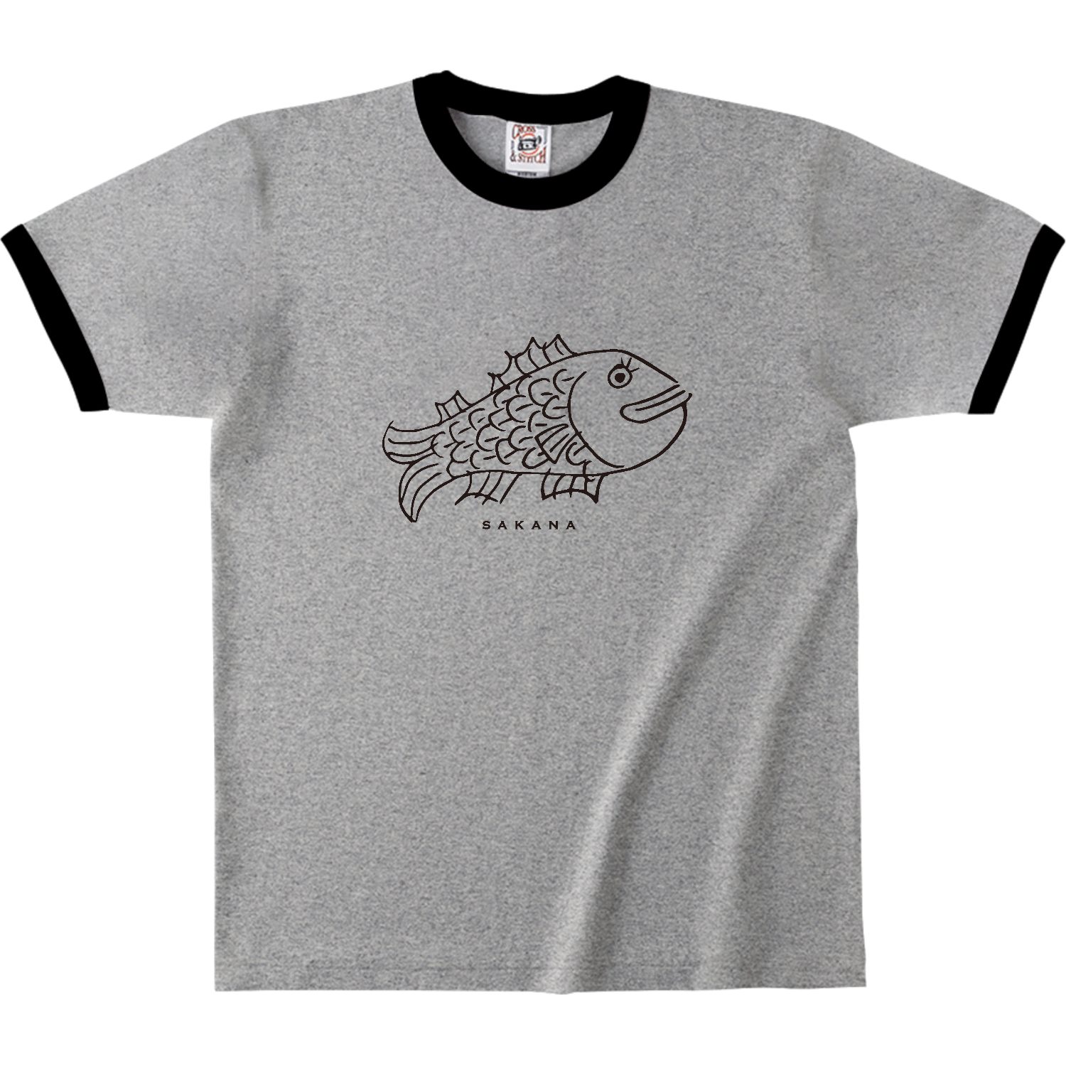 sakana・魚  1 オープンエンドマックスウェイトリンガーTシャツ