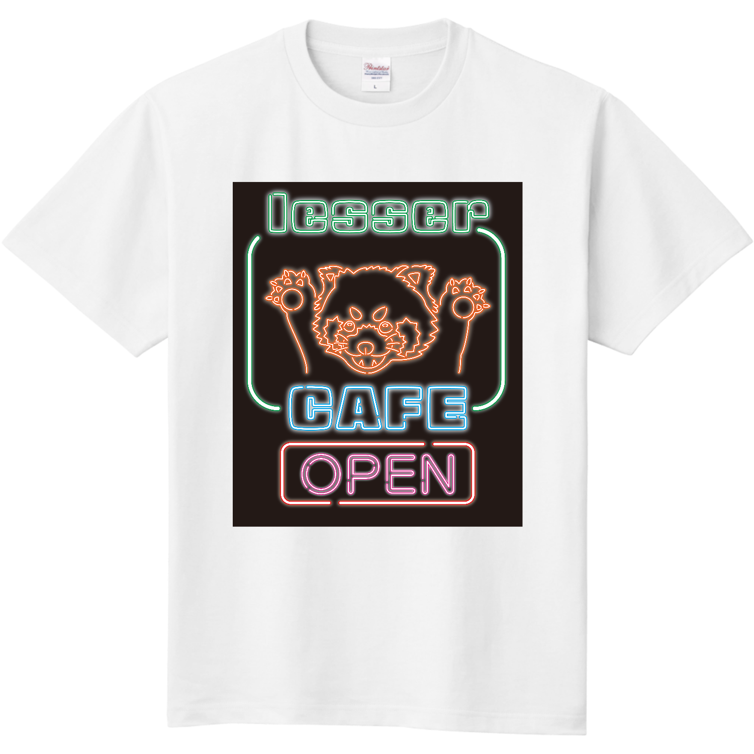 lesser CAFE / レッサーカフェネオンサイン 定番Ｔシャツ