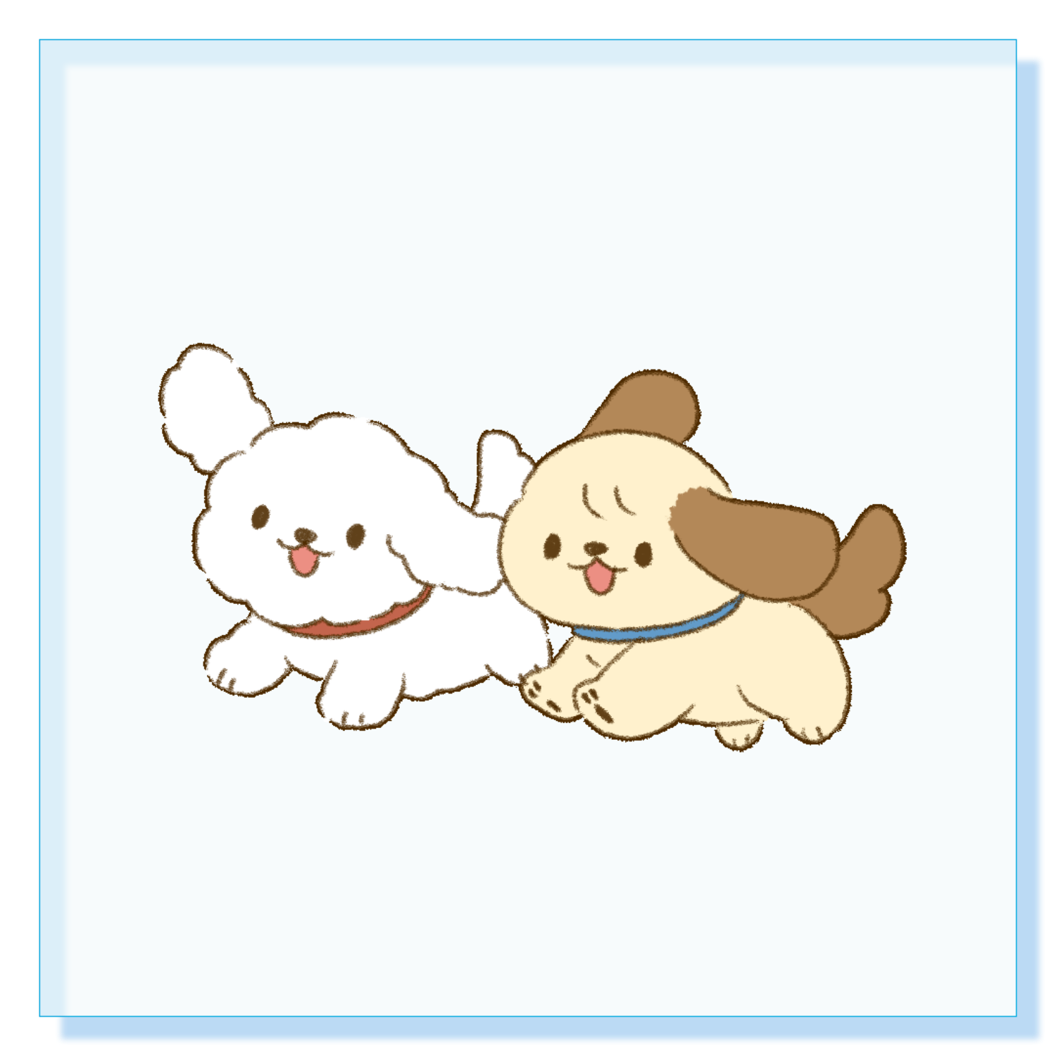 ぽぽとここ仲良しさんぽ アクリルブロック (100 x 100mm)