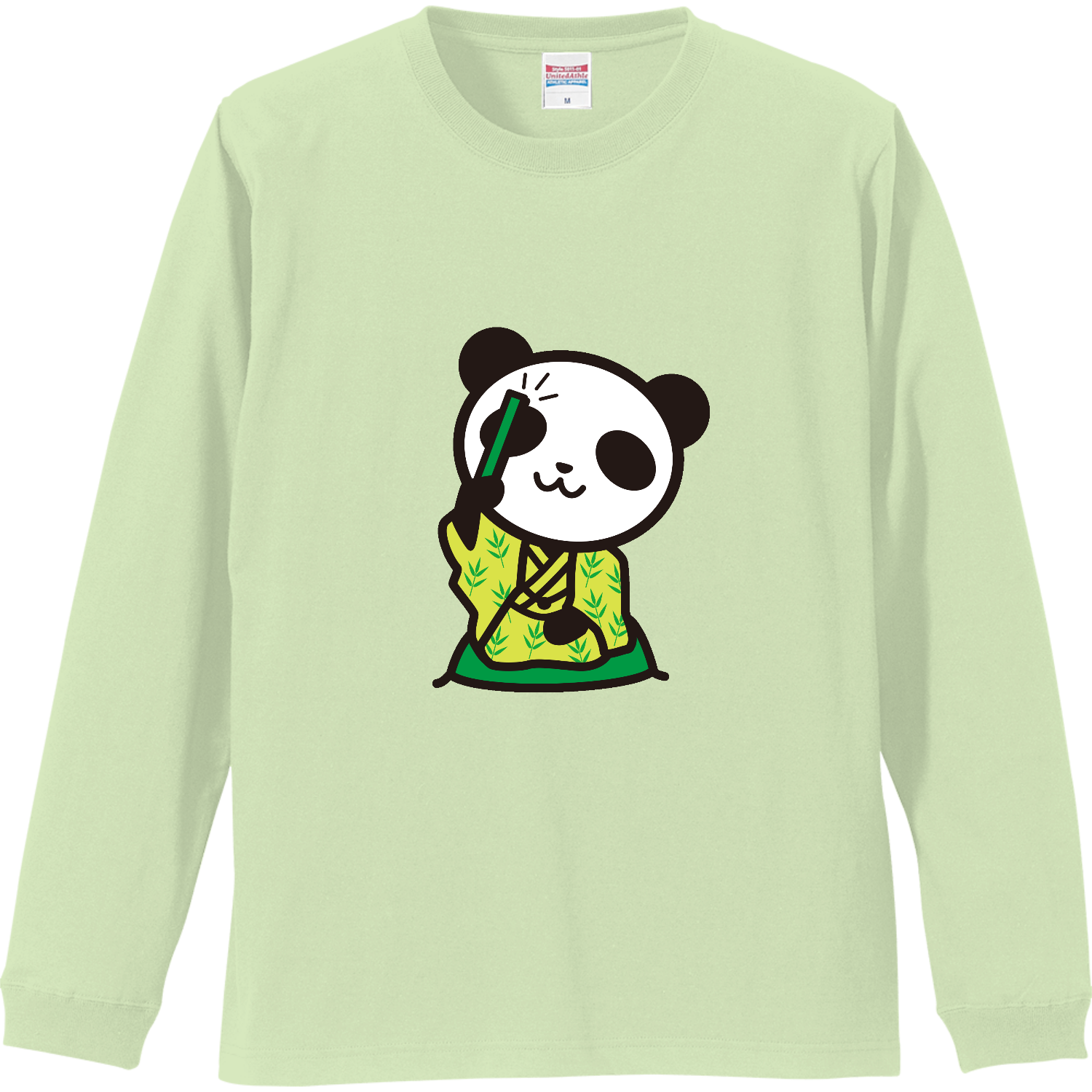 落語家パンダ 1 リブ付 ロングスリーブＴシャツ
