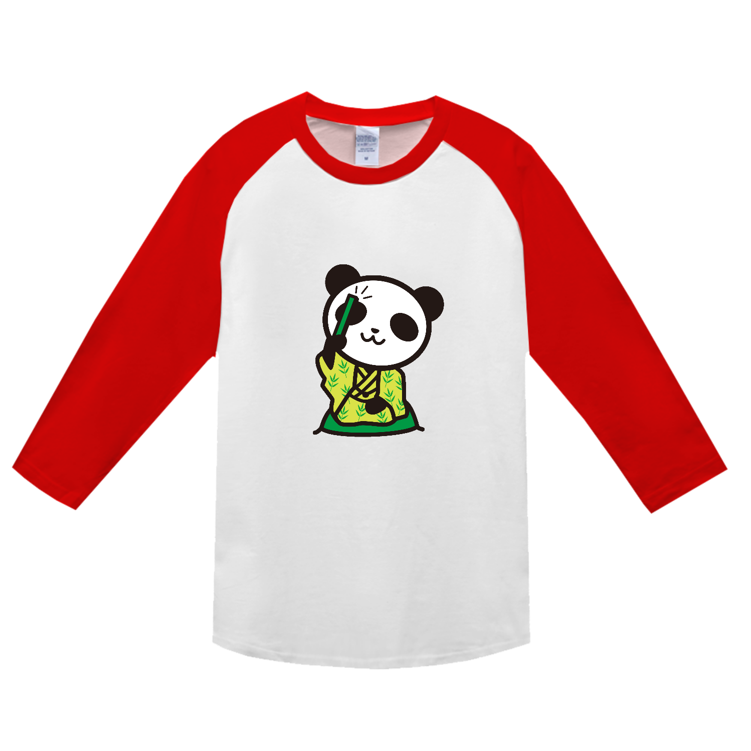 落語家パンダ 1 ヘビーウェイトベースボールＴシャツ