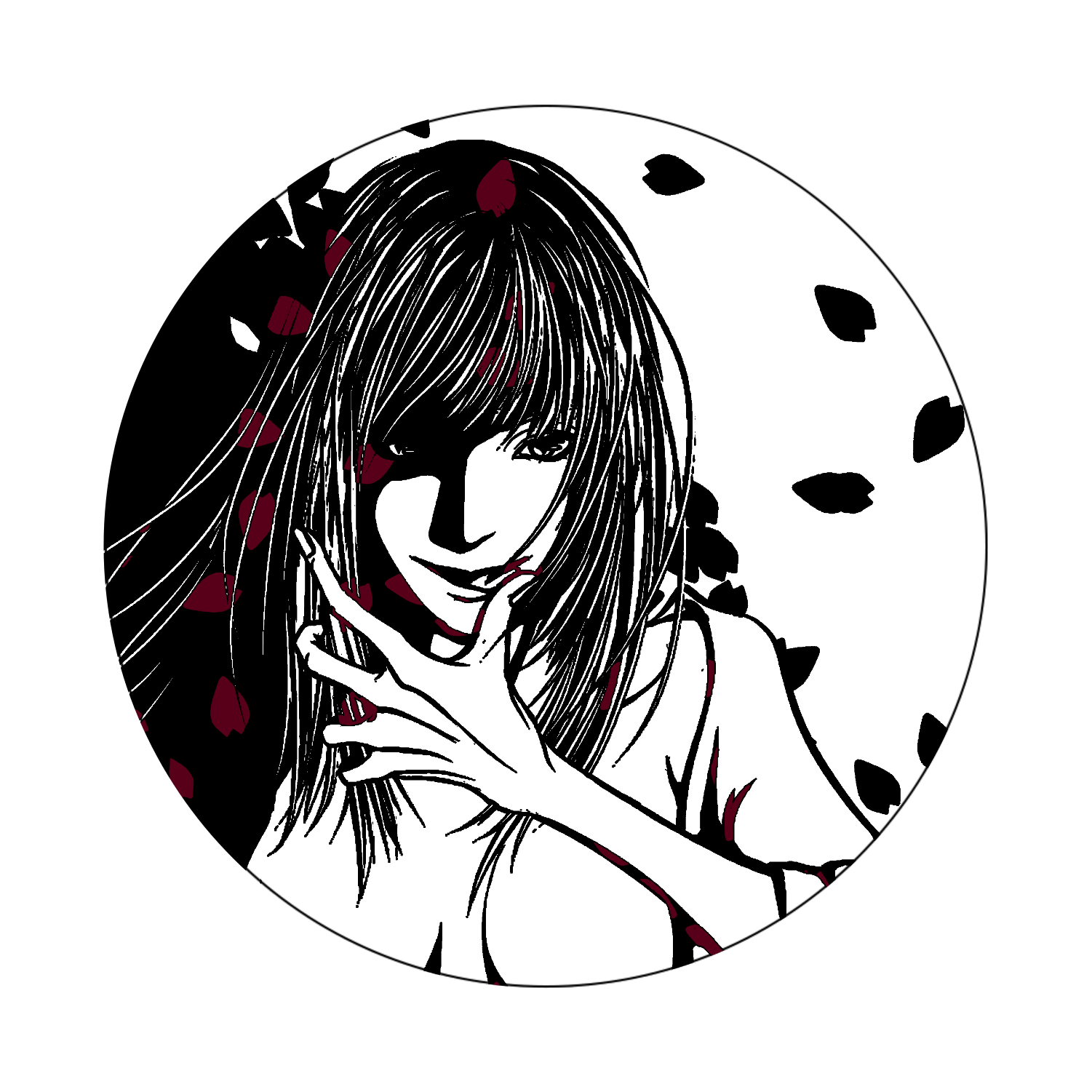 影桜 オリジナル缶バッジ白背景（56mm）
