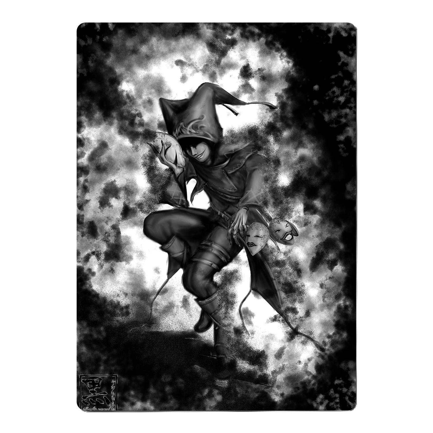 道化師 下敷きB5 (透明)