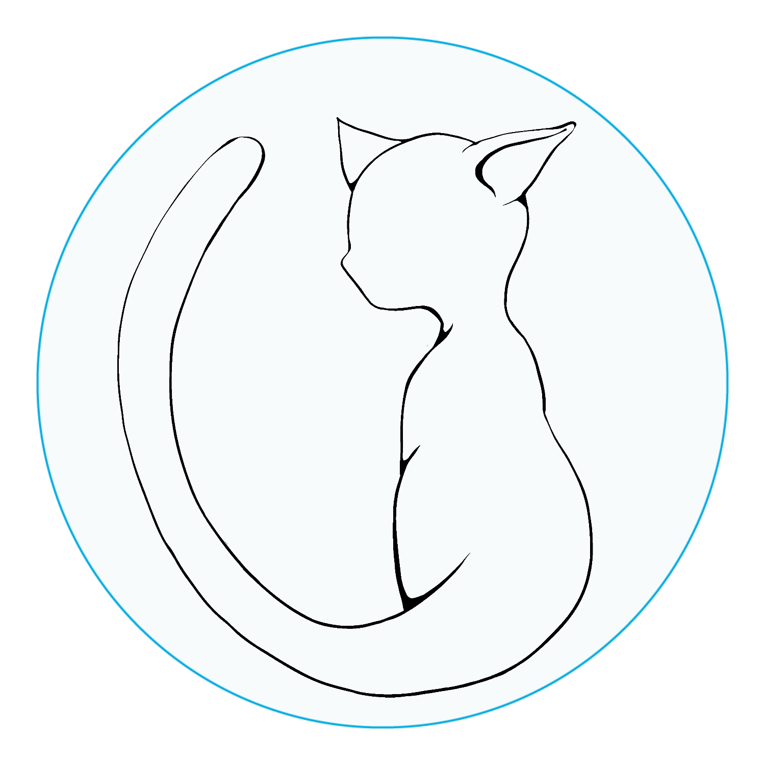 猫シルエット アクリルコースター（丸） コースター｜クロ - オリラボ