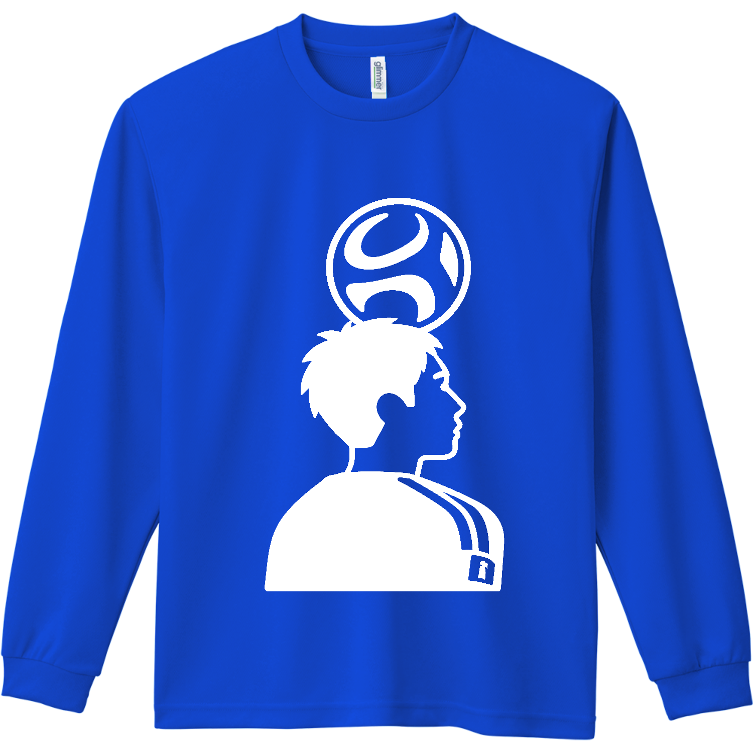 鎌田の１ミリ・ミニマルグラフィック【流行語・サッカー2026】イラストホワイト ドライ長袖Ｔシャツ