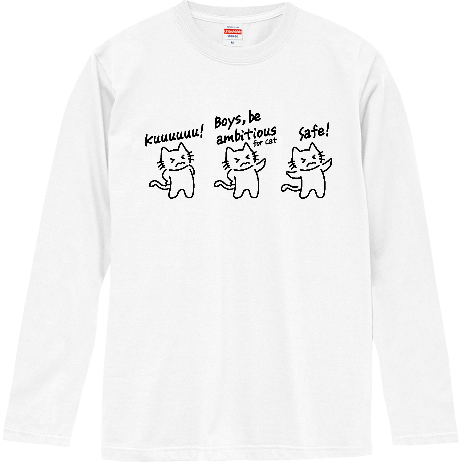 3種のネコロングスリーブTシャツの商品購入ページ｜クリエイターの