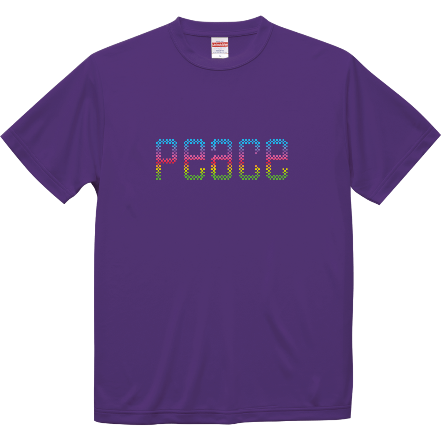 PEACE・虹色ラグランロングスリーブTシャツ（1.6インチリブ）の商品