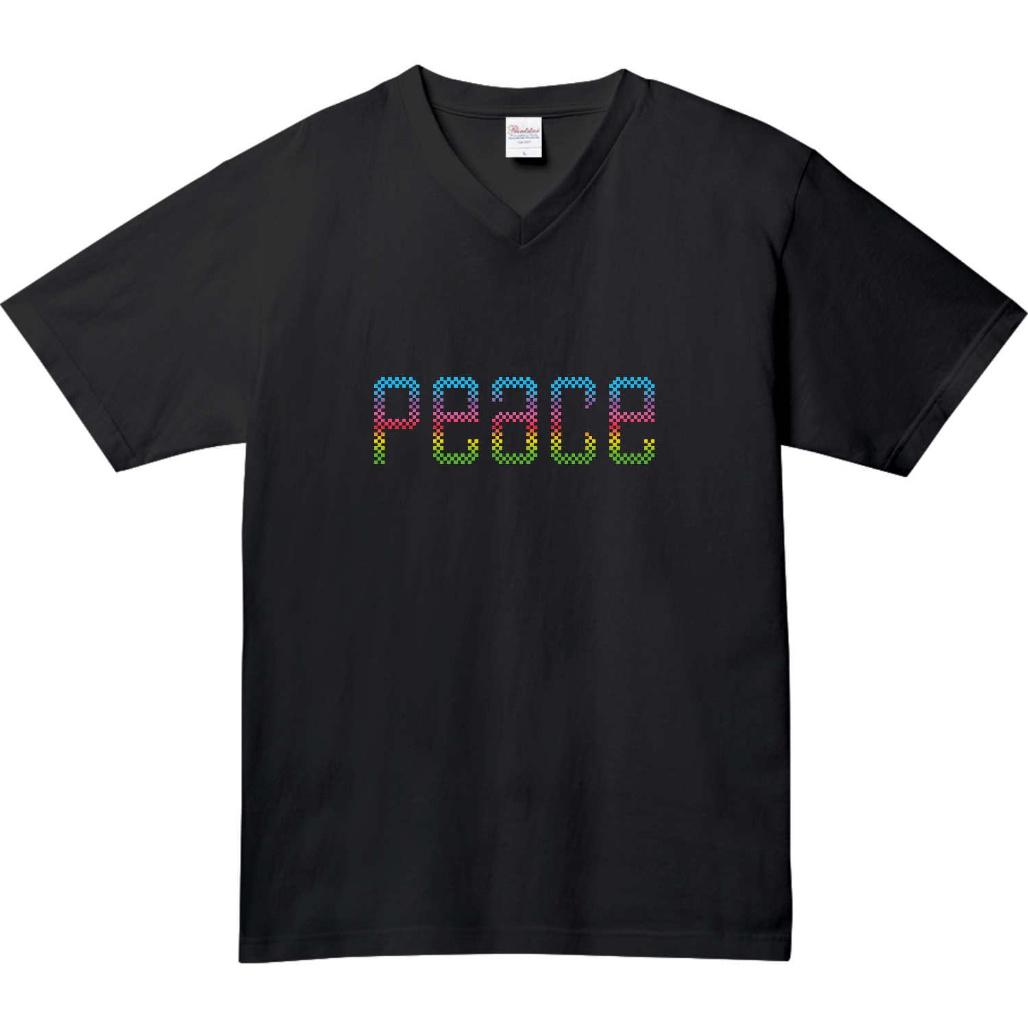 PEACE・虹色5.6オンス ヘビーウェイトVネックTシャツの商品購入ページ