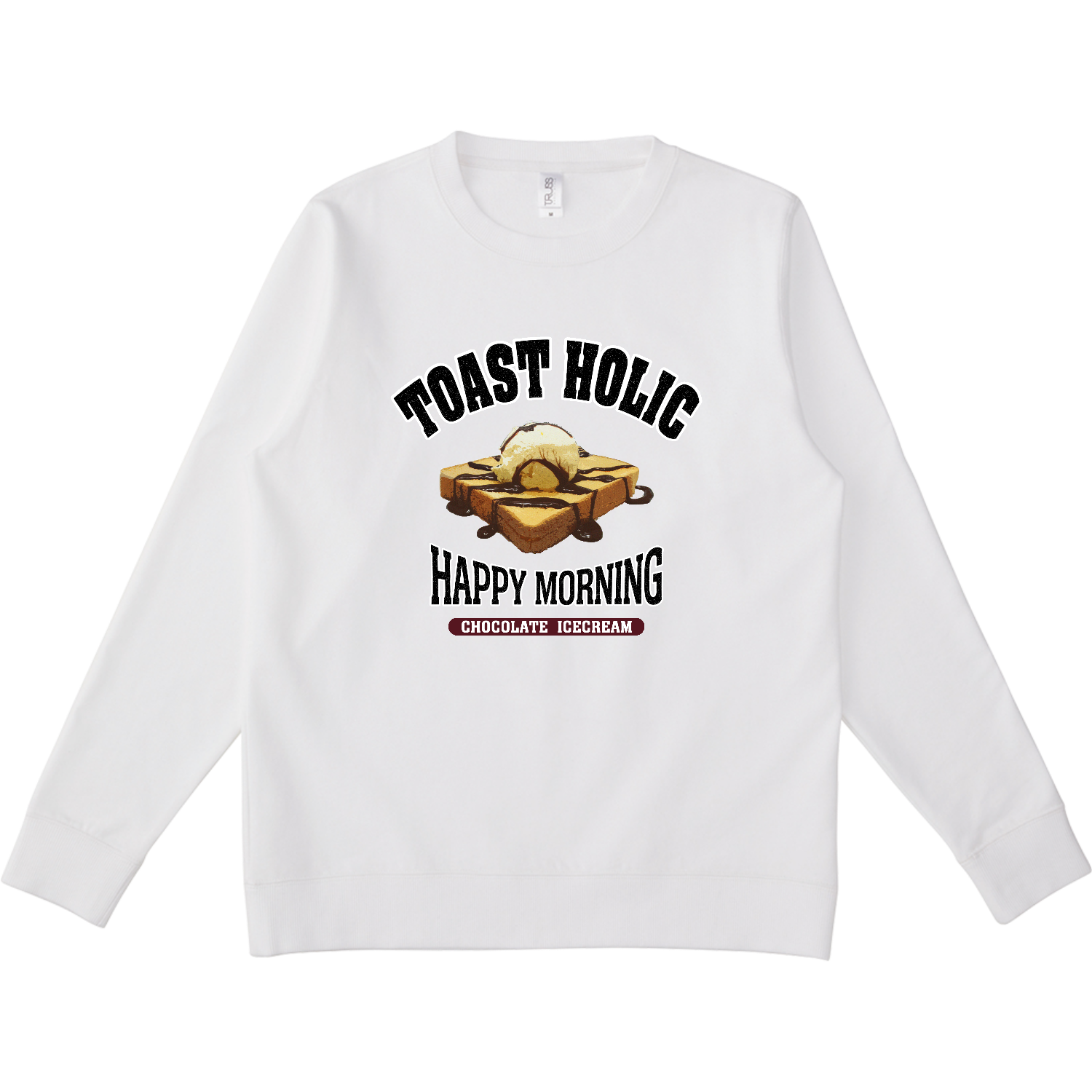 焼きそばパン（カレッジ風イラスト）定番Tシャツの商品購入ページ 