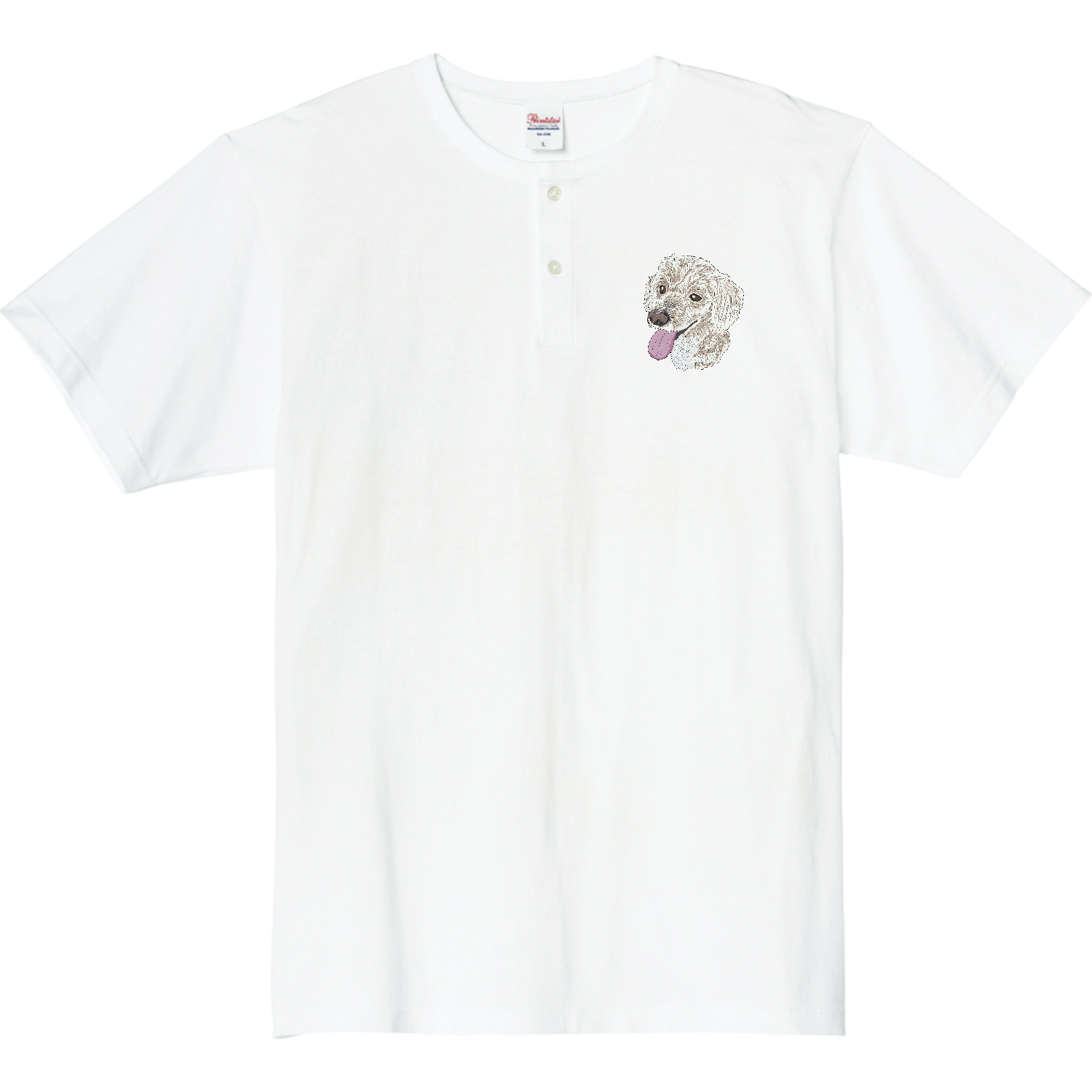 わんちゃん5.6オンス ヘビーウェイトヘンリーネックTシャツの商品購入
