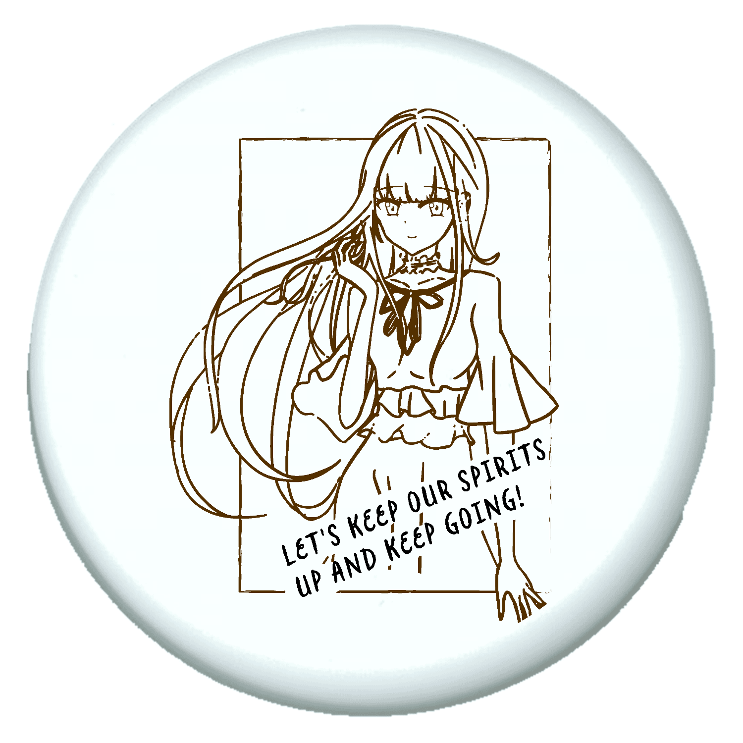 元気な髪をかきあげる少女の線画イラスト ポーチ｜チコデザ - オリラボ