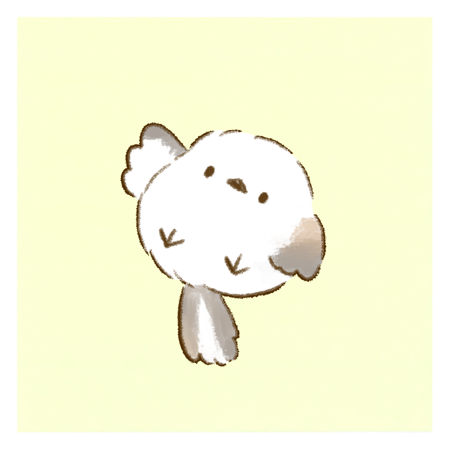 もふもふシマエナガ 蓄光シール