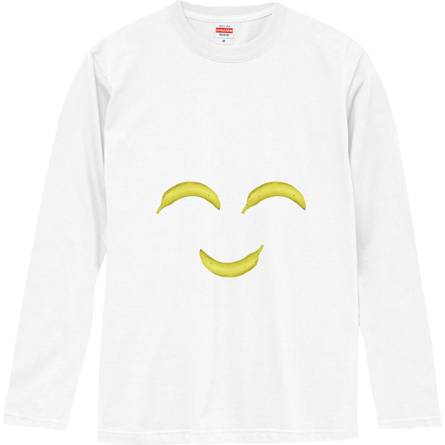 バナナでにっこり！ ロングスリーブTシャツ