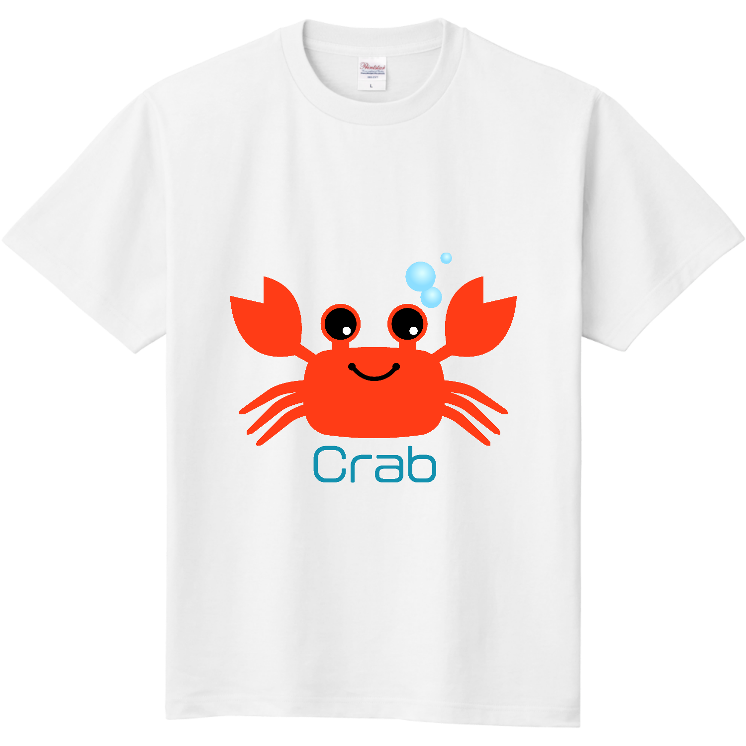 可愛いカニちゃんのイラスト Tシャツ｜チコデザ - オリラボマーケット
