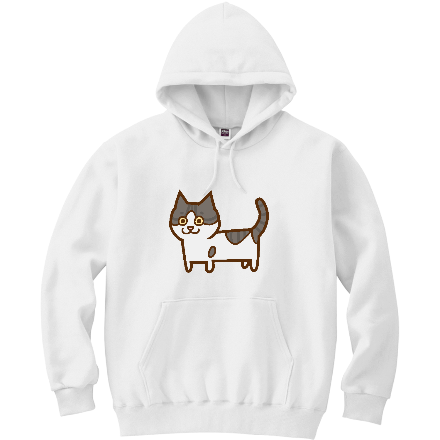 ごきげんねこ 軽量プルパーカー (長袖プリント)