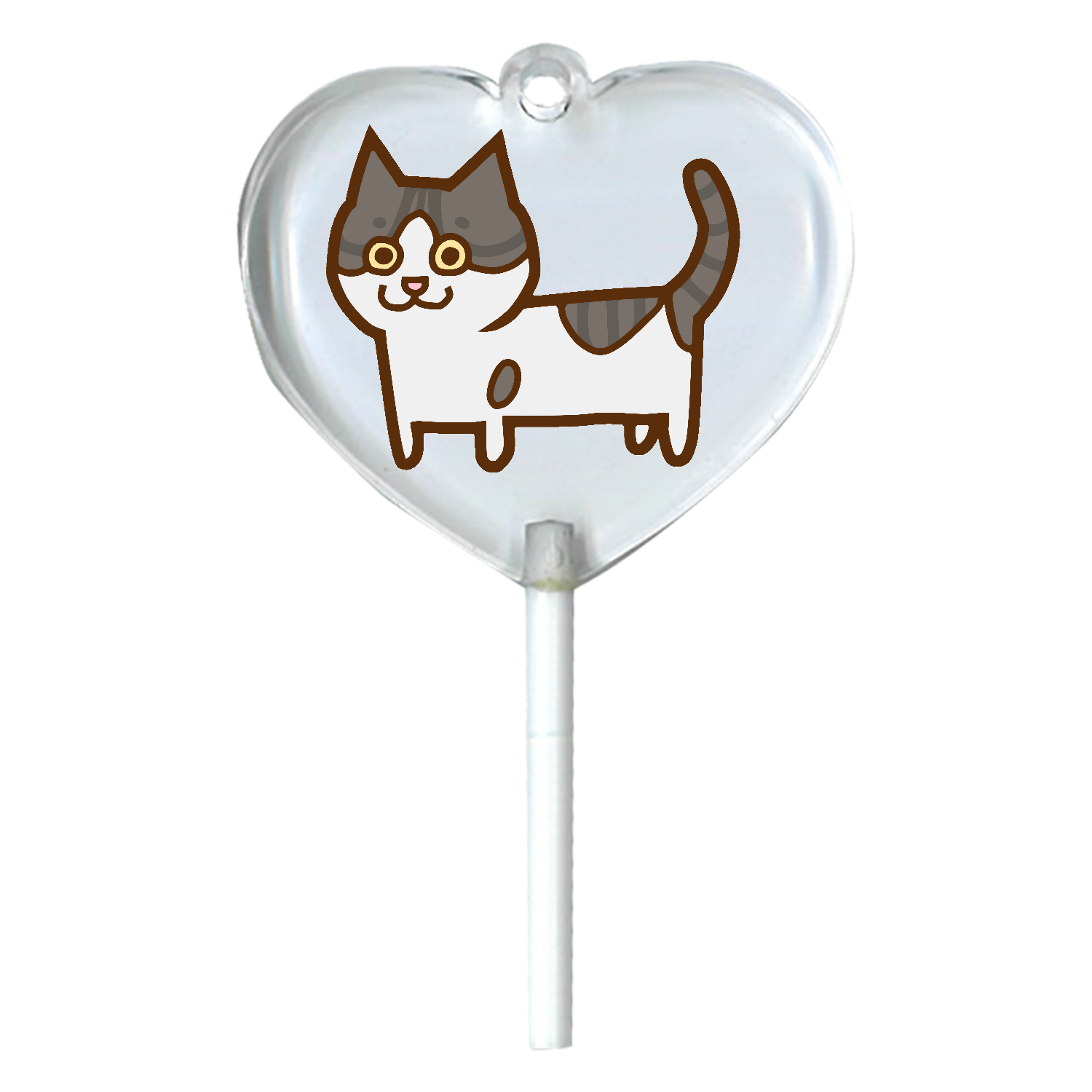 ごきげんねこ ハートキャンディアクリルチャーム