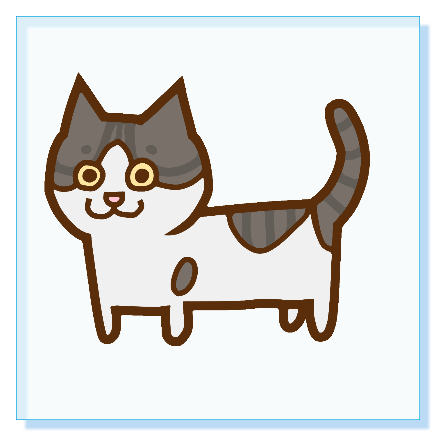 ごきげんねこ アクリルブロック (100 x 100mm)