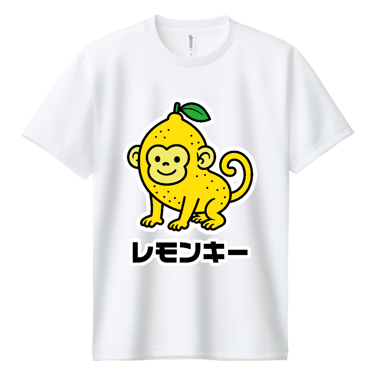 レモンキー【レモン×サル ダジャレアニマル】 Tシャツ｜オノマトピア