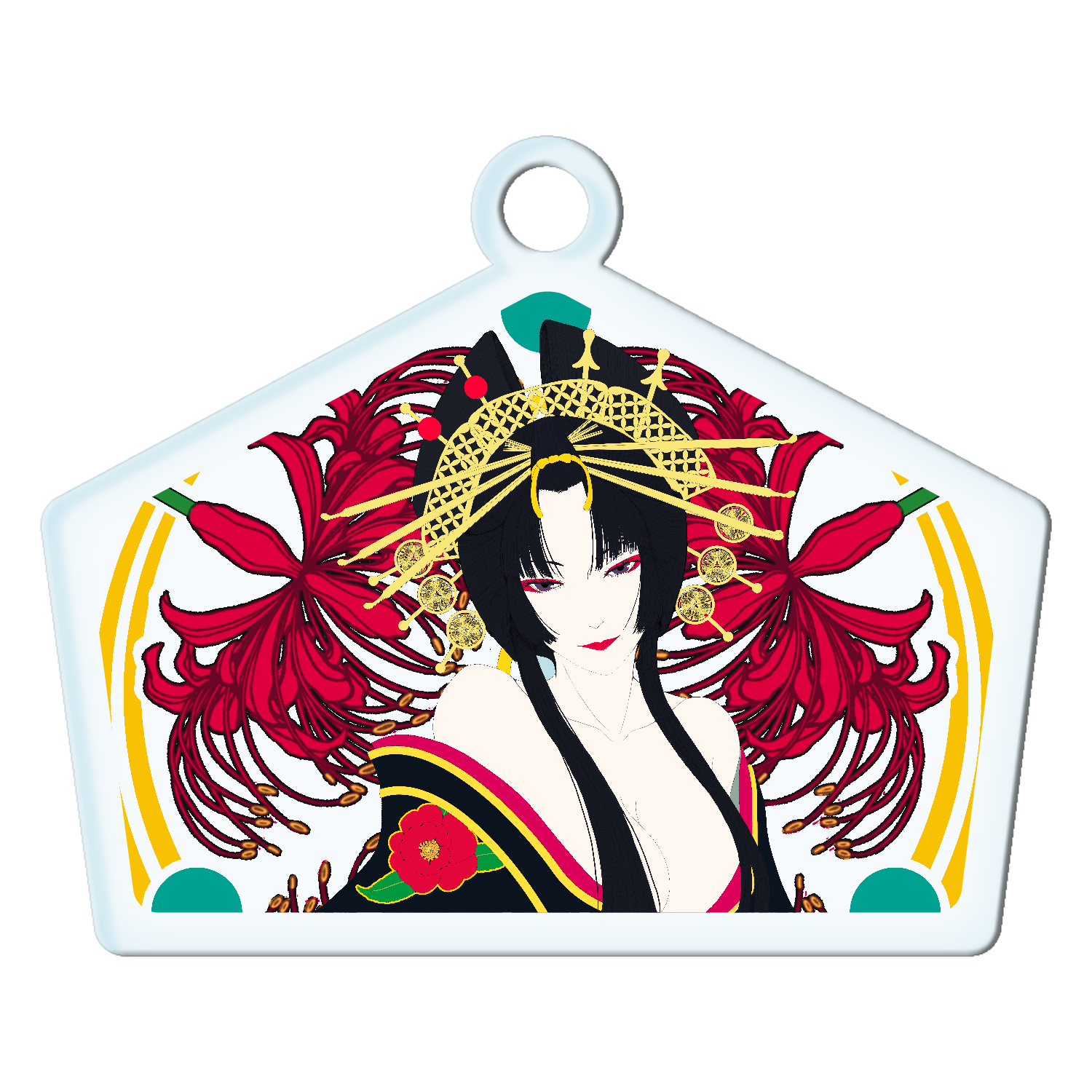 花魁 ライティングキーホルダー(四角) キーホルダー｜クロ - オリラボ