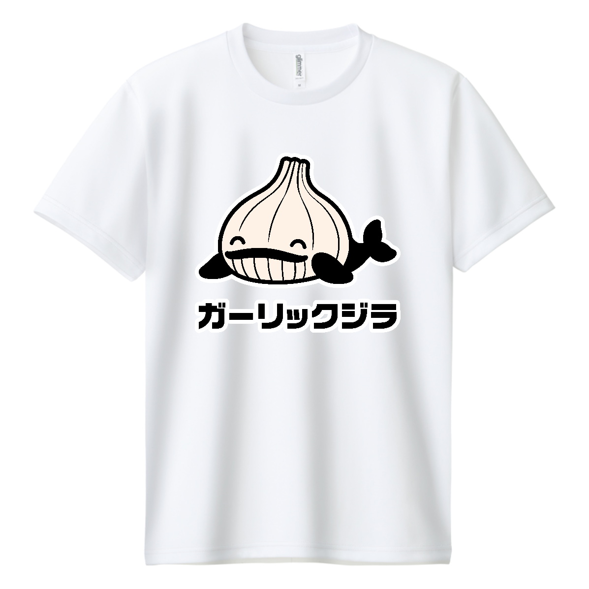 ガーリックジラ【にんにく×クジラ ダジャレアニマル】 長袖Tシャツ