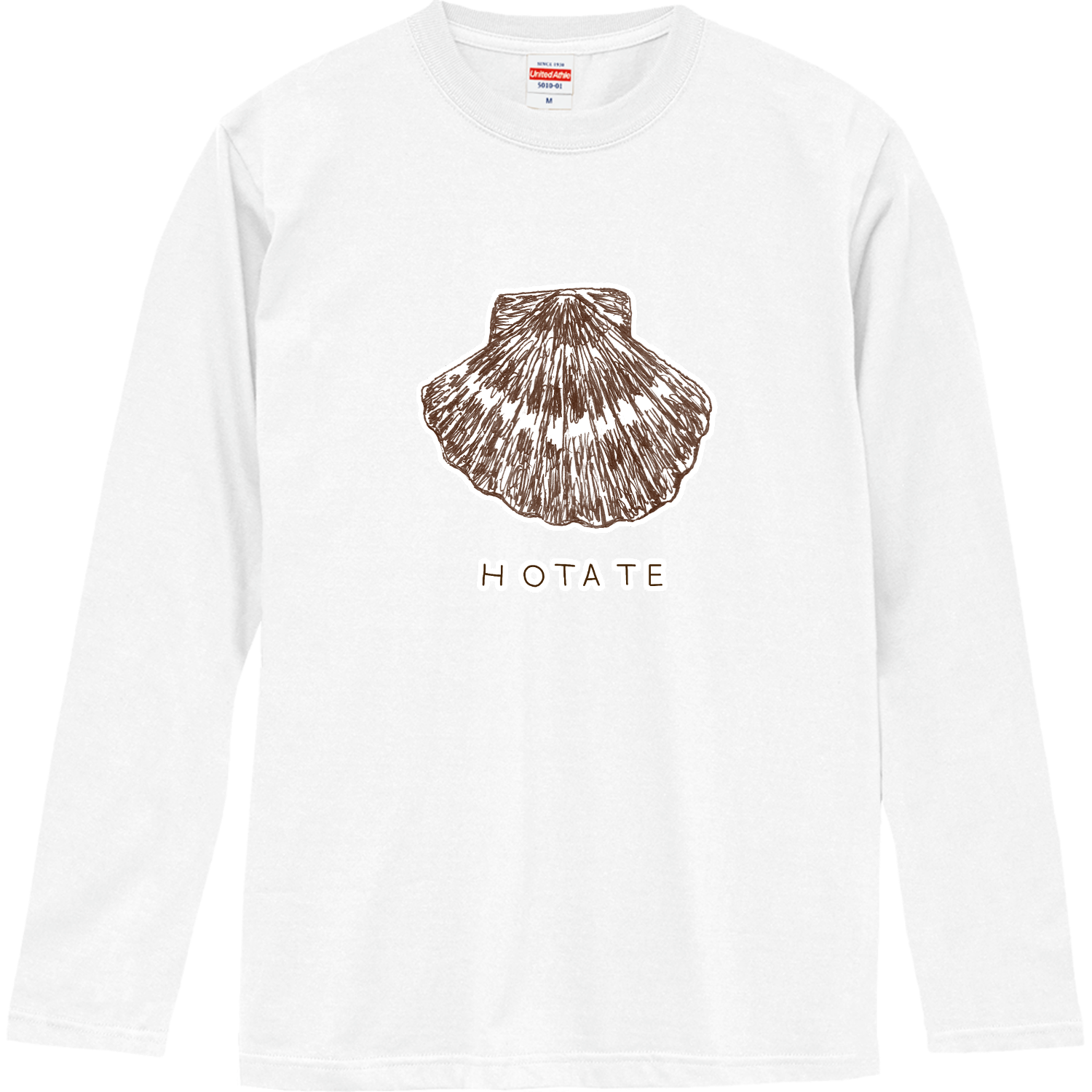 北海道デザイン「ホタテ」 ロングスリーブTシャツ