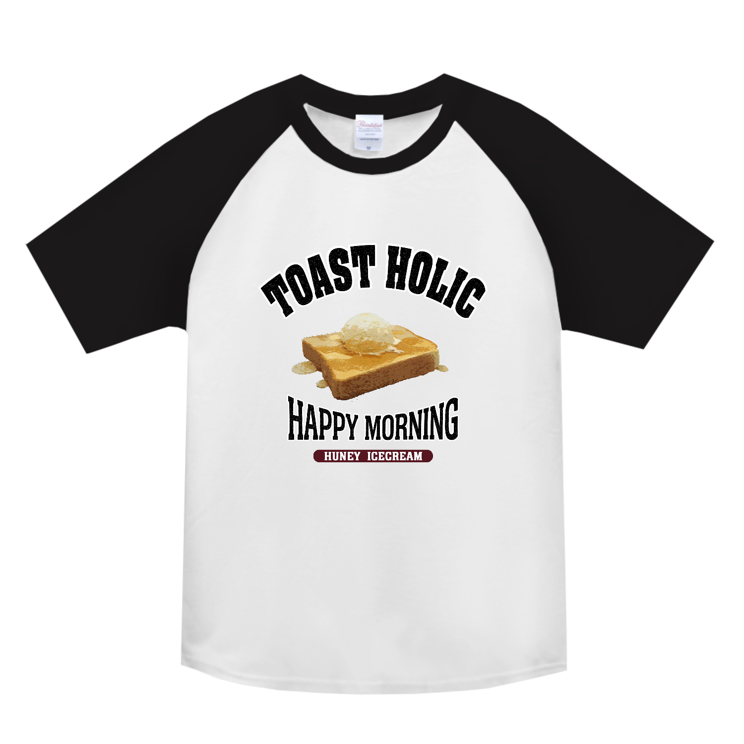 ハニーアイストースト（アレンジトースト 風） ヘビーウェイトラグランＴシャツ