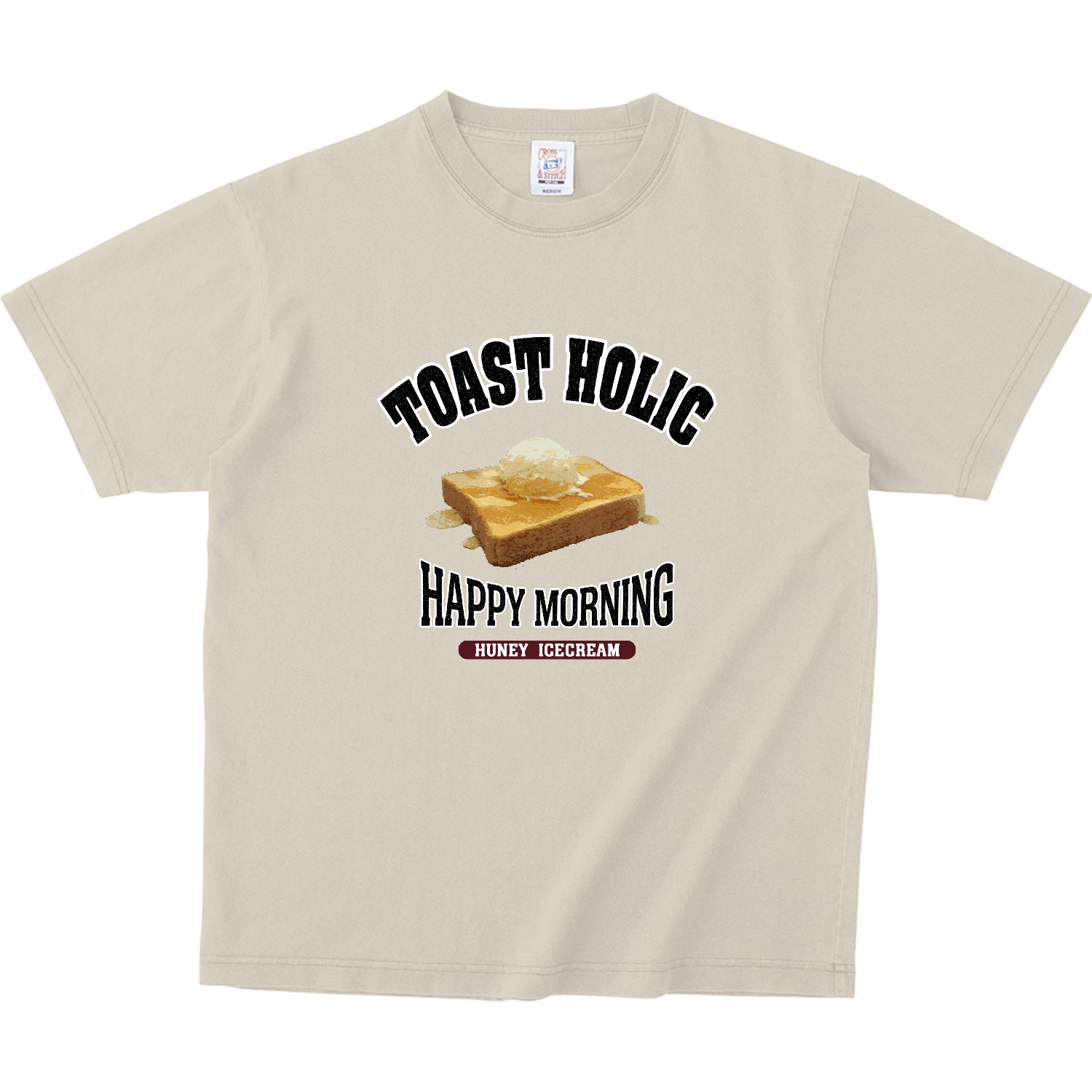 ハニーアイストースト（アレンジトースト 風） ピグメントＴシャツ