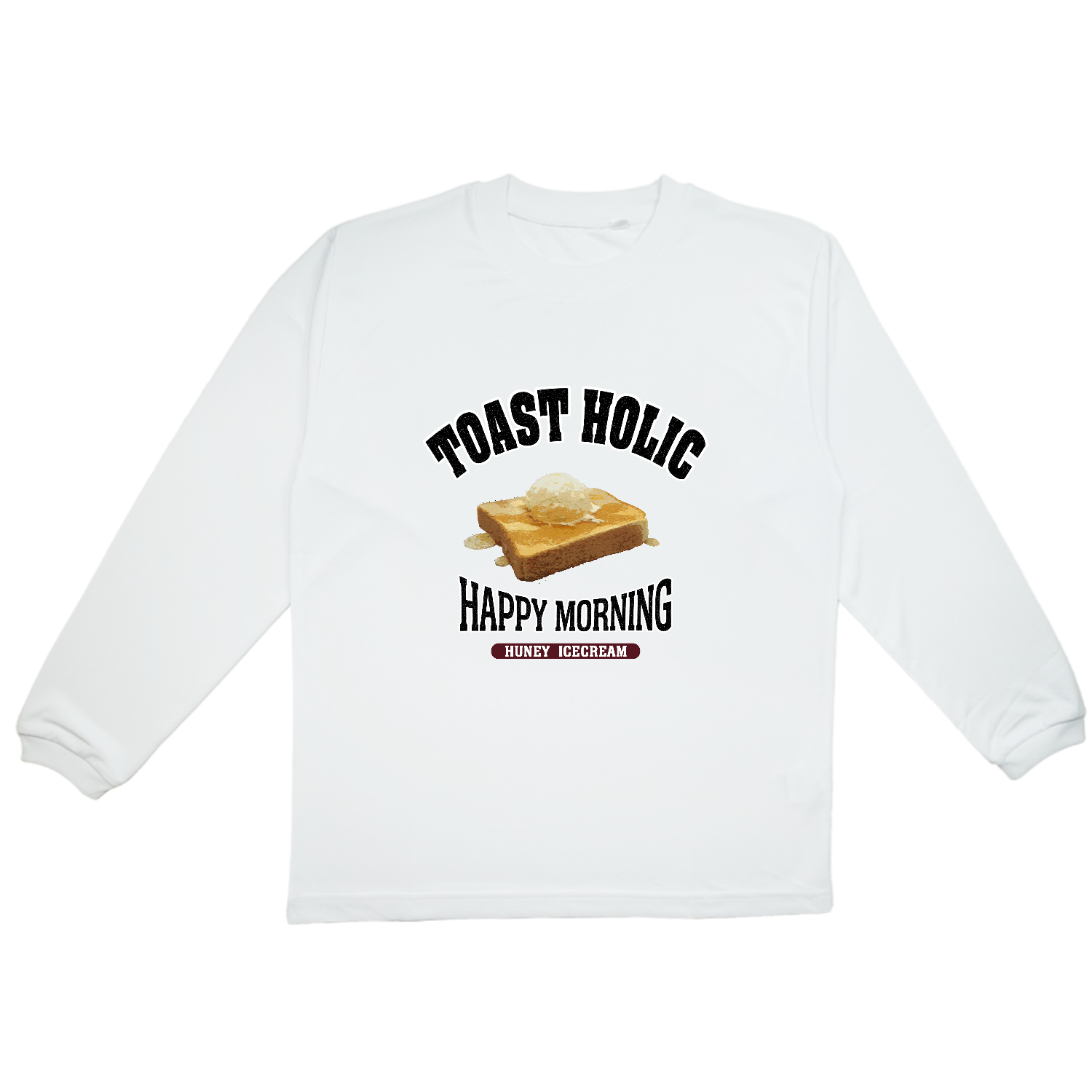 ハニーアイストースト（アレンジトースト 風） プリンタブルドライ長袖Ｔシャツ