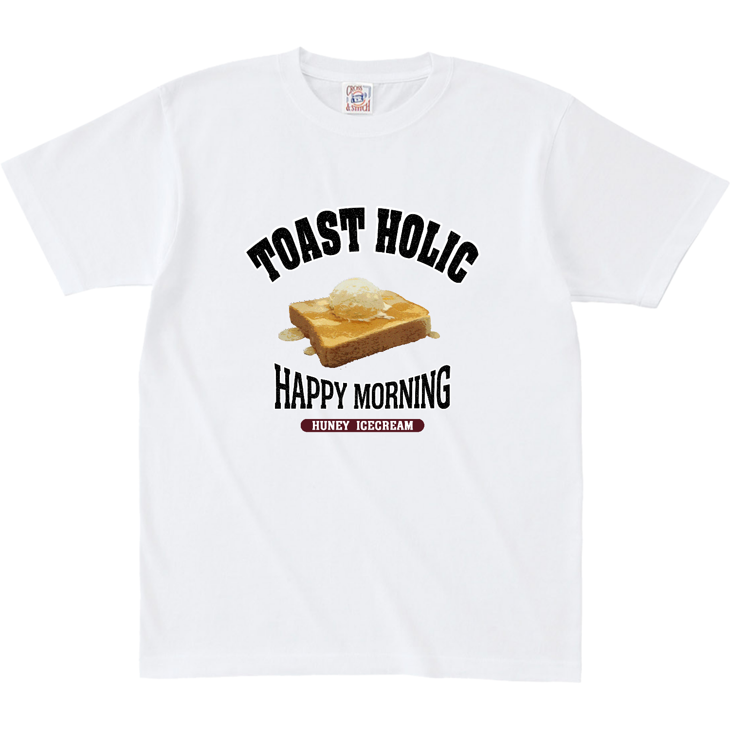 ハニーアイストースト（アレンジトースト 風） オープンエンド マックスウェイト Tシャツ