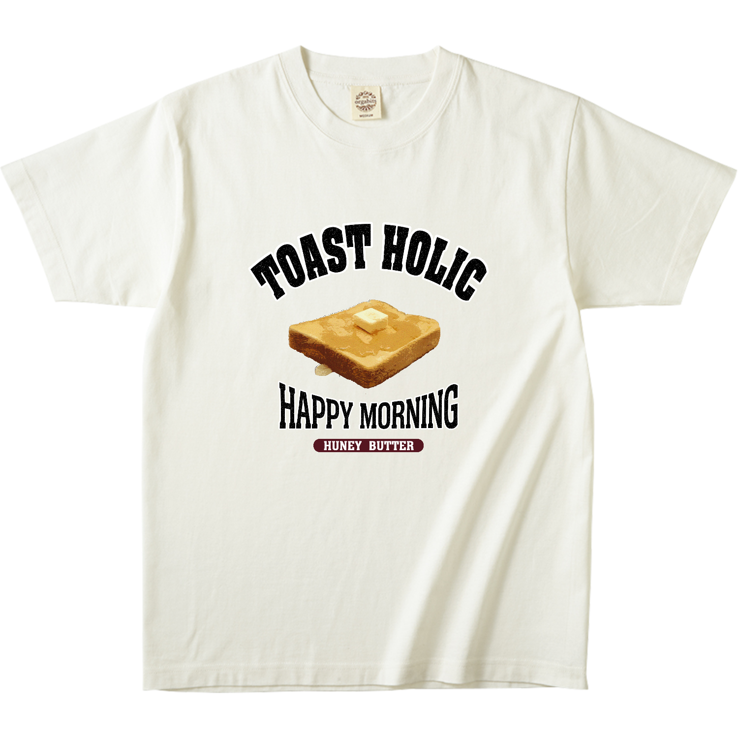 ハニーバタートースト（アレンジトースト 風） オーガニックコットンTシャツ