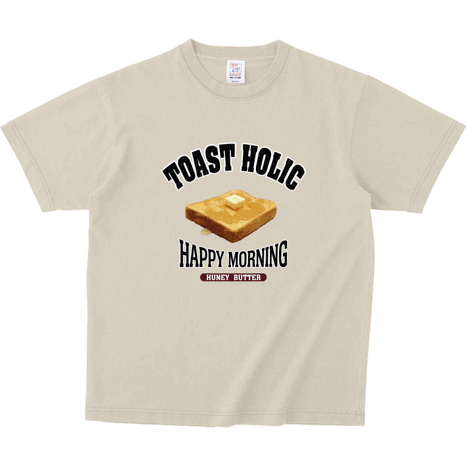 ハニーバタートースト（アレンジトースト 風） ピグメントＴシャツ