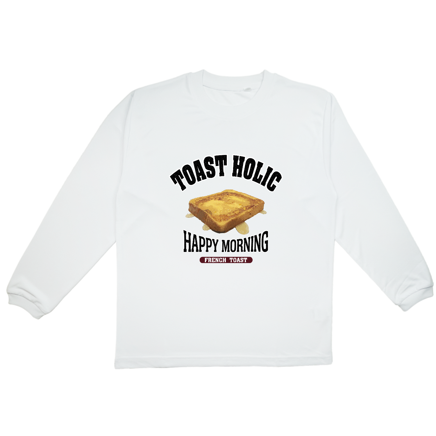 フレンチトースト（アレンジトースト 風） プリンタブルドライ長袖Ｔシャツ