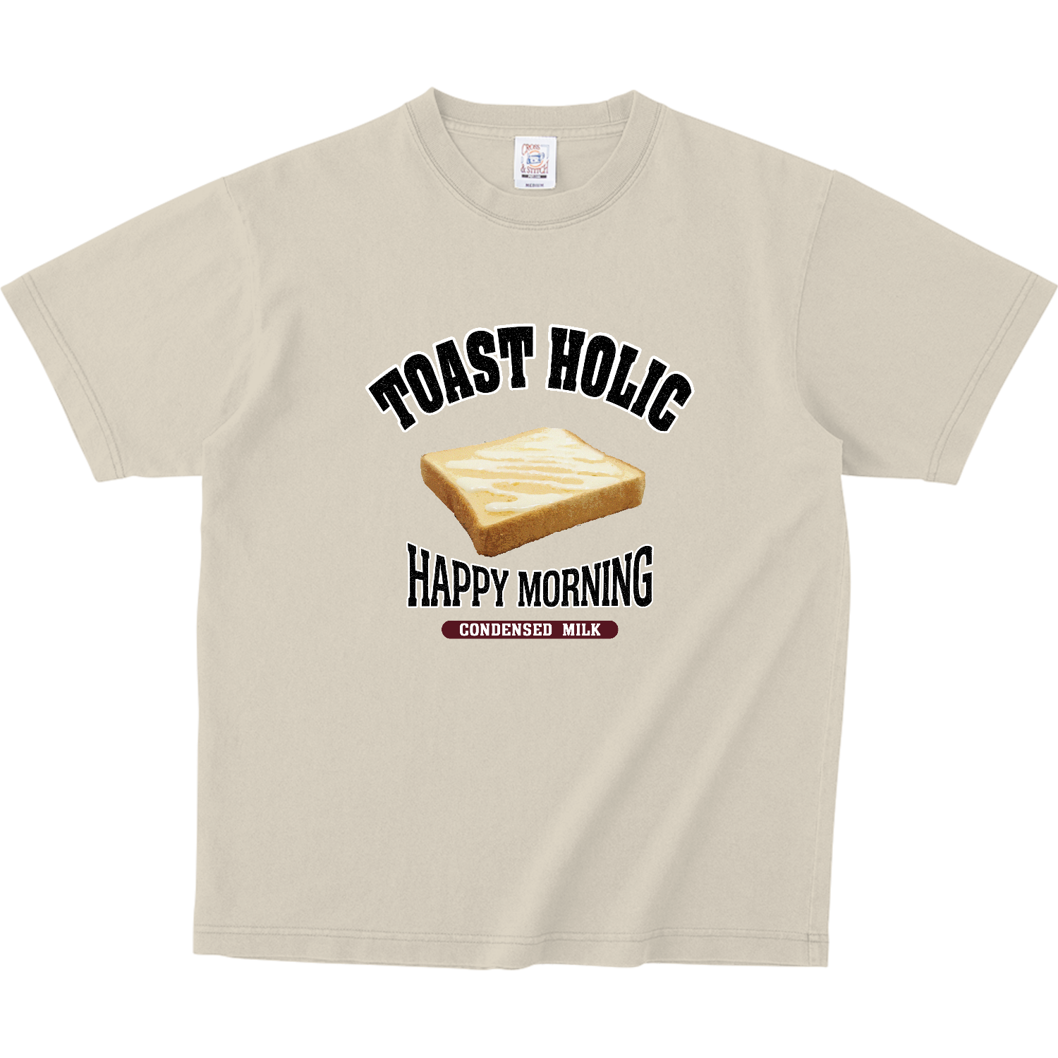 練乳トースト（アレンジトースト 風） ピグメントＴシャツ
