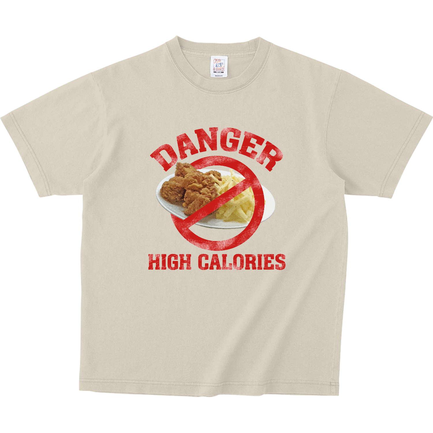 禁・唐揚げポテト ピグメントＴシャツ