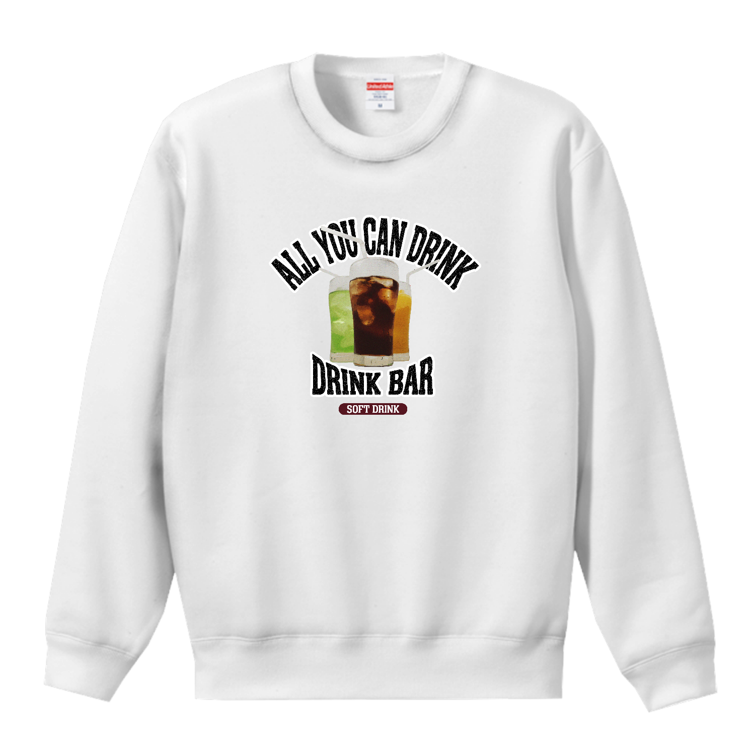 ドリンクバー（ビンテージ風） Tシャツ｜メシテロタイプ（飯テロT